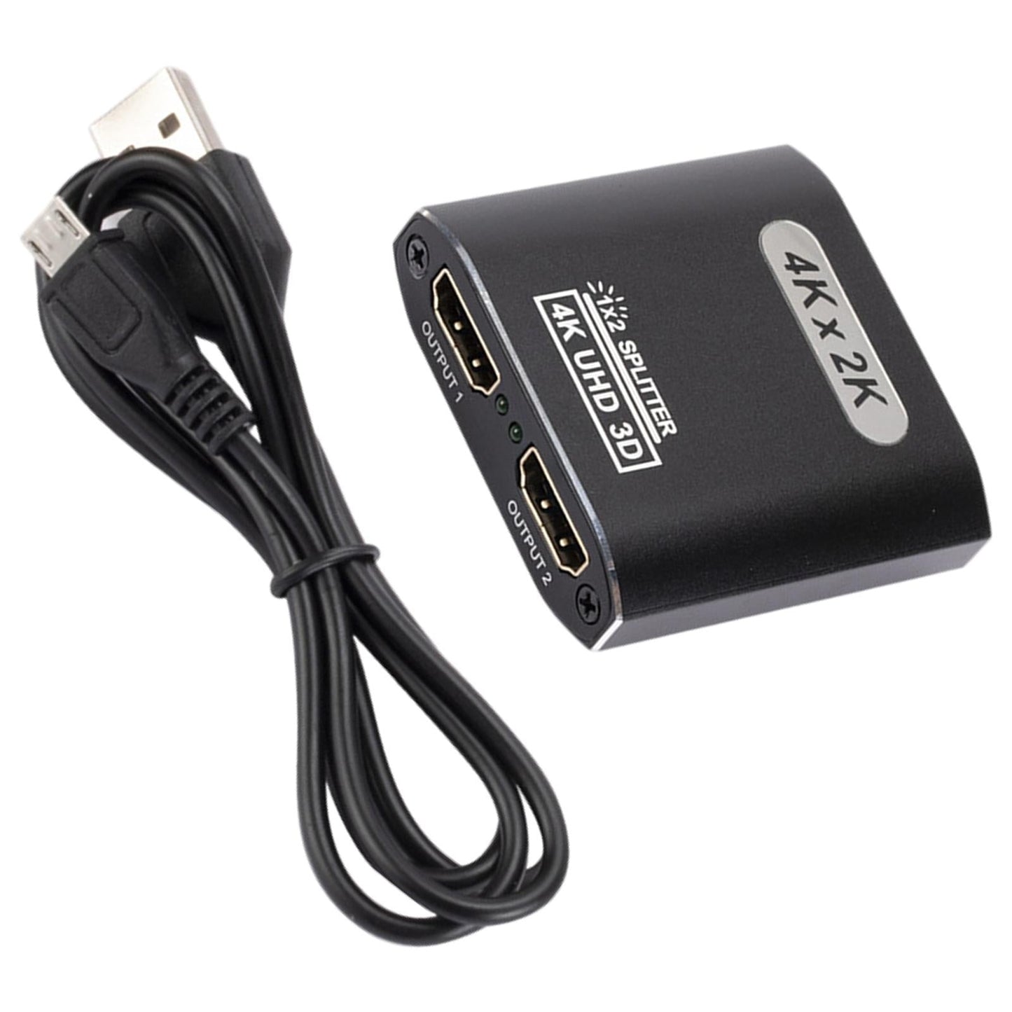 1x2 4K 60Hz 1080P High Speed HDMI Splitter 1 in 2 Out DVD PC TV Use