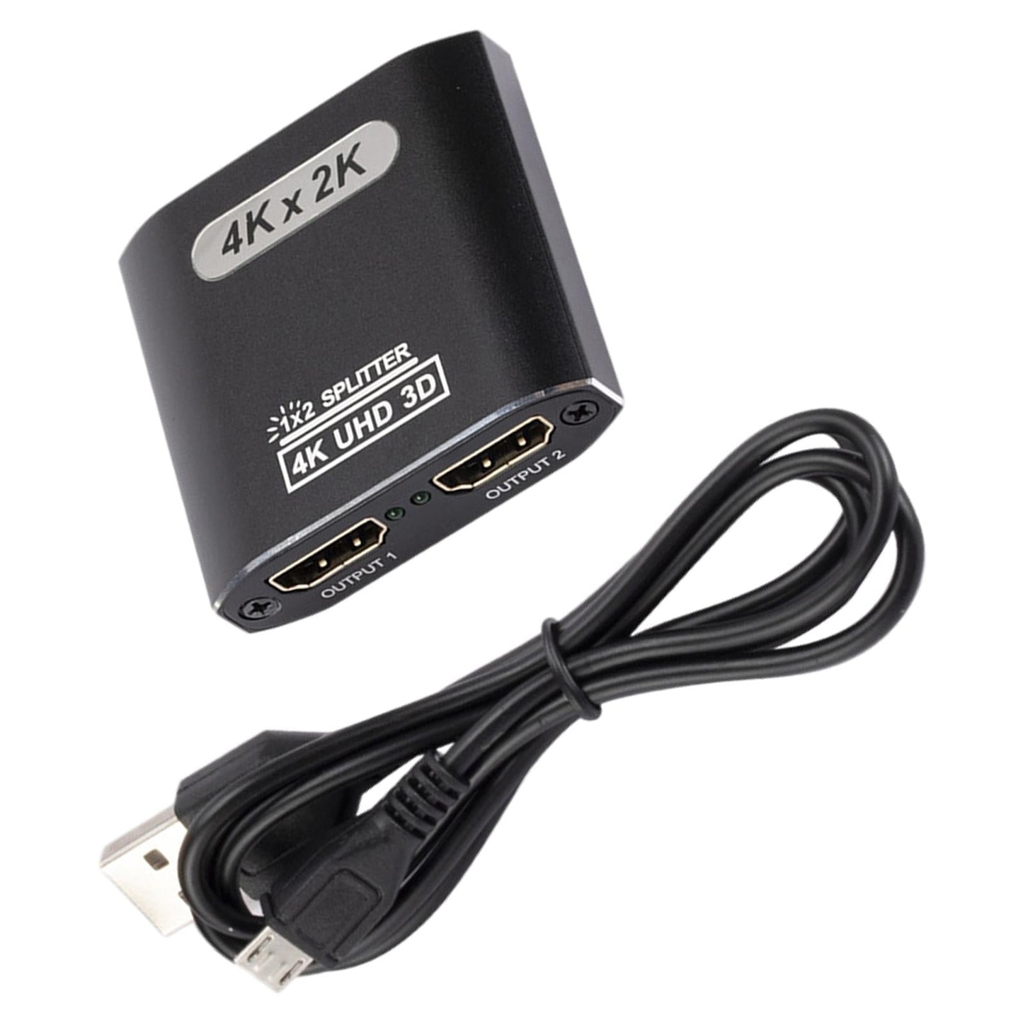 1x2 4K 60Hz 1080P High Speed HDMI Splitter 1 in 2 Out DVD PC TV Use