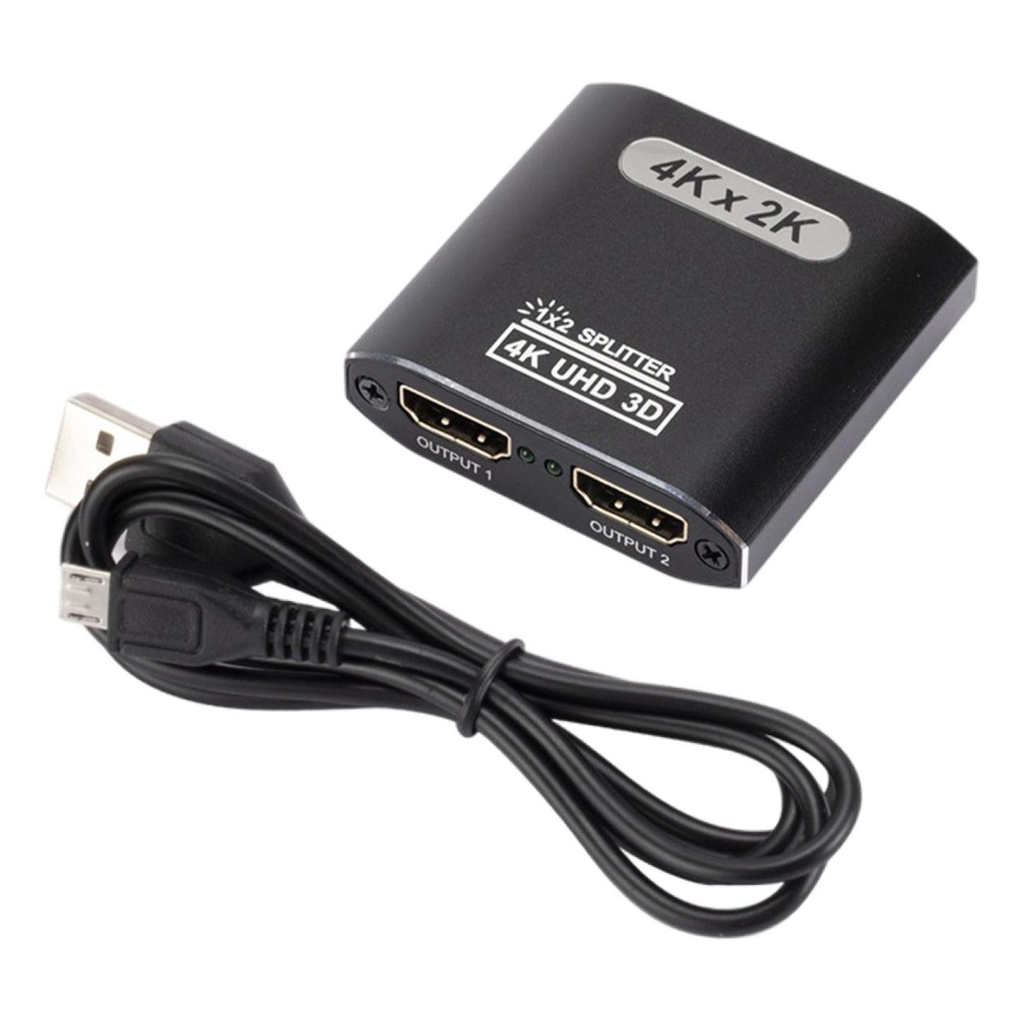 1x2 4K 60Hz 1080P High Speed HDMI Splitter 1 in 2 Out DVD PC TV Use