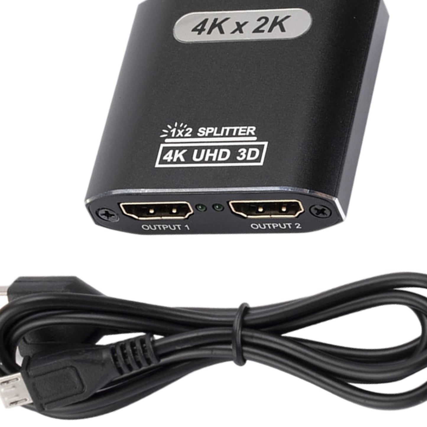 1x2 4K 60Hz 1080P High Speed HDMI Splitter 1 in 2 Out DVD PC TV Use