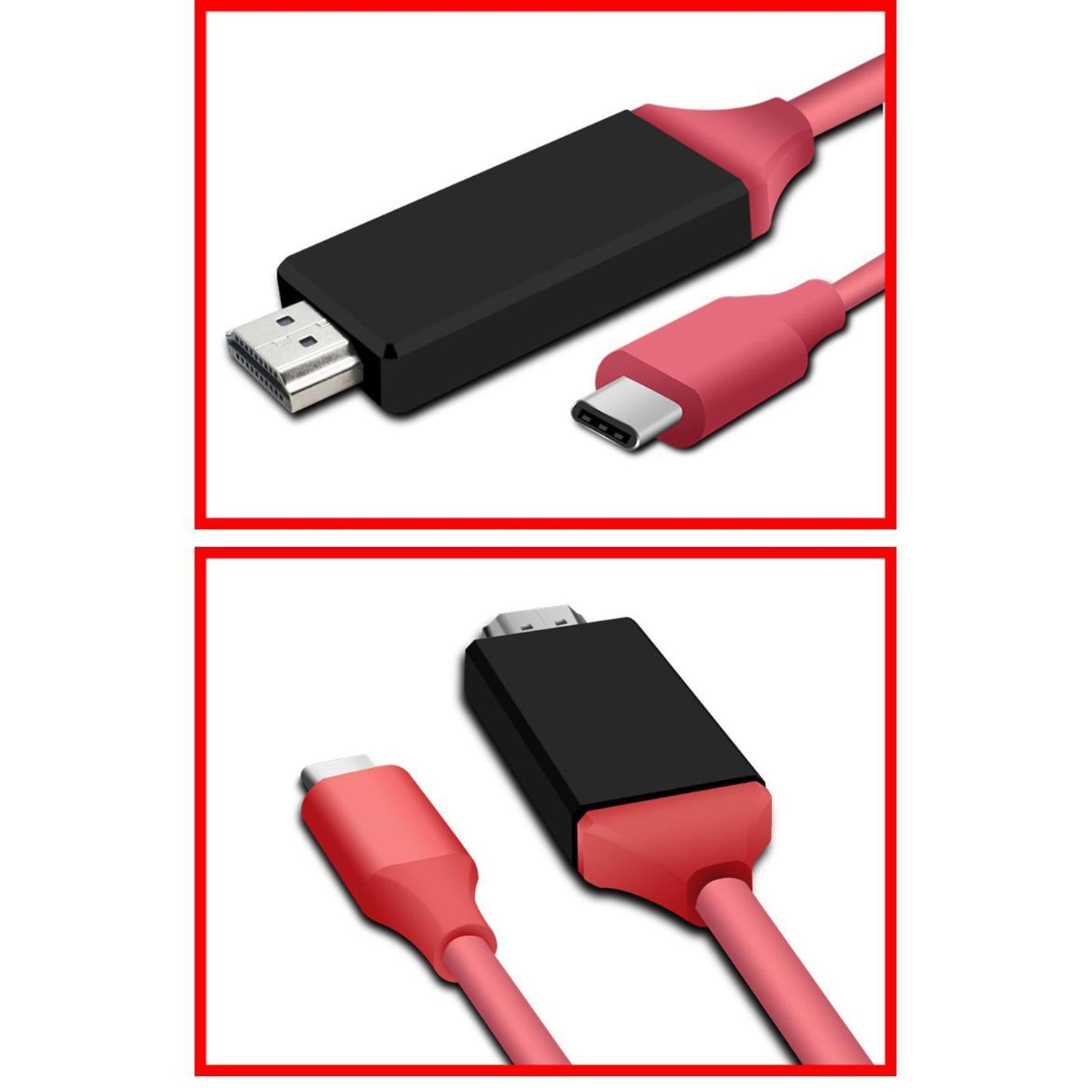 Type C to HDMI Cable Converter 4K HD Computer USB Adapter Ag9310 Black