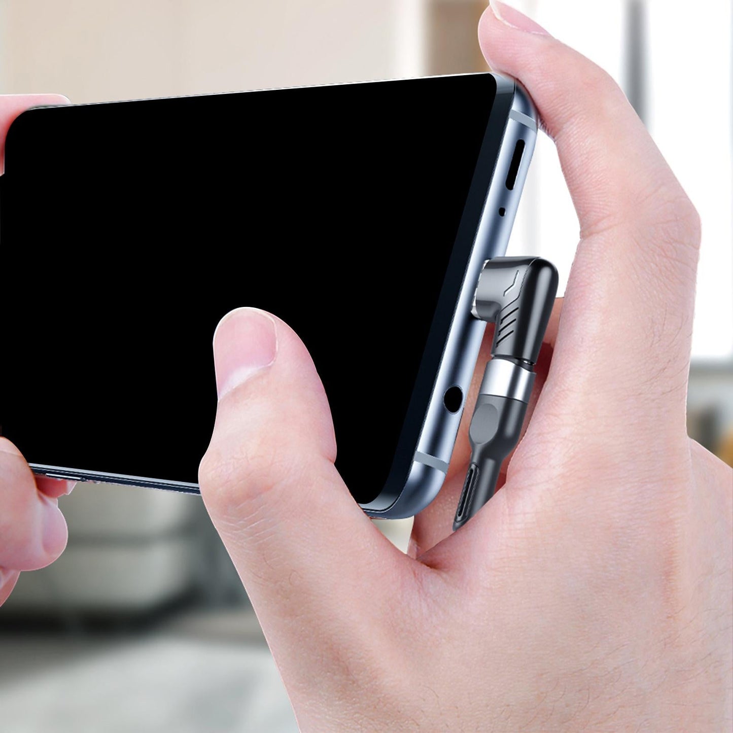 100W 5A USB Type-C Magnet Adapter Charging Cable for Mobile Phones Tablet Black