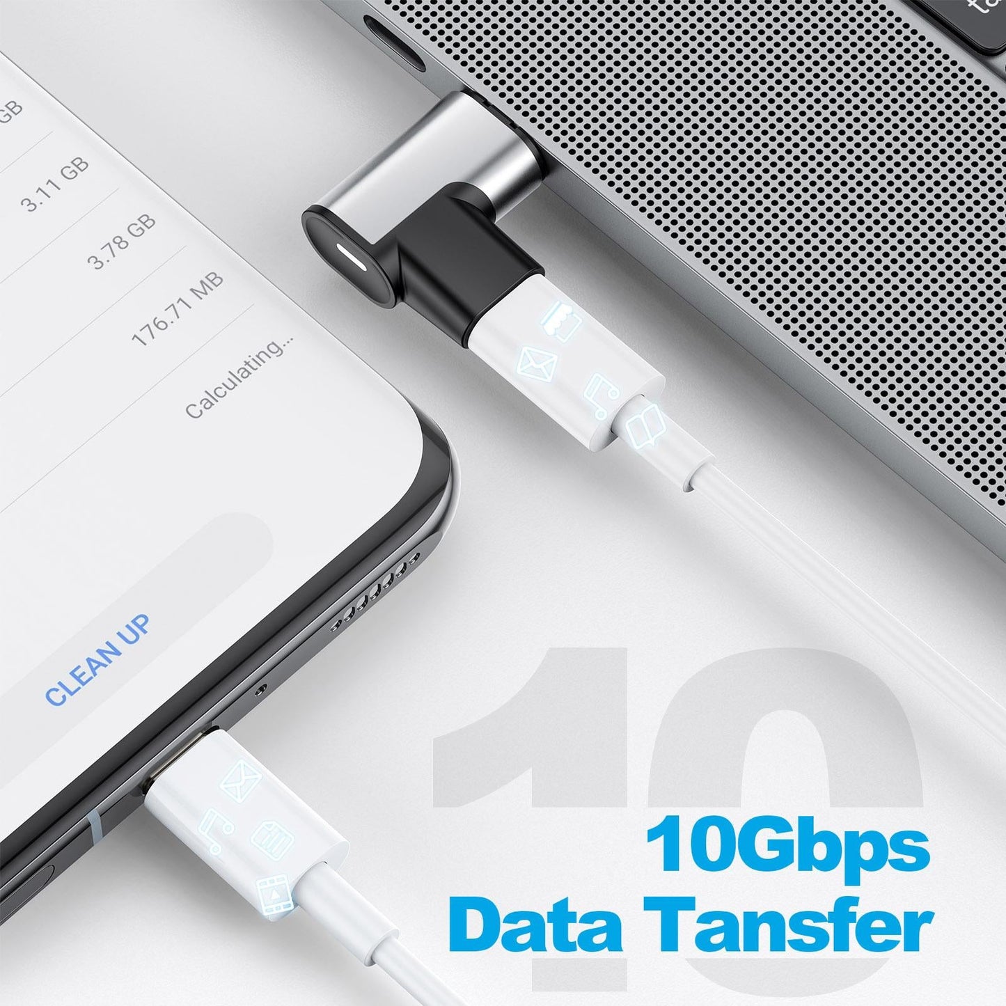 Charging Adapter Wide Use for Phone elbow Separate without magnetic