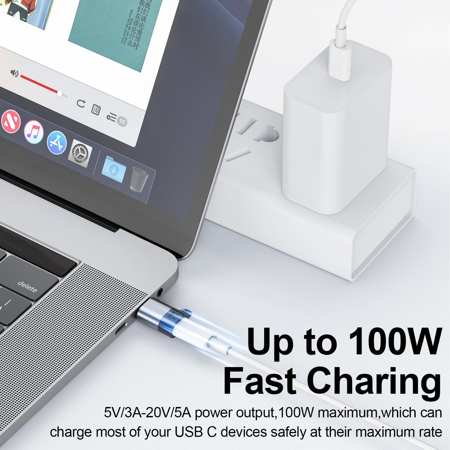 Charging Adapter Wide Use for Phone Straight magnetic hole light