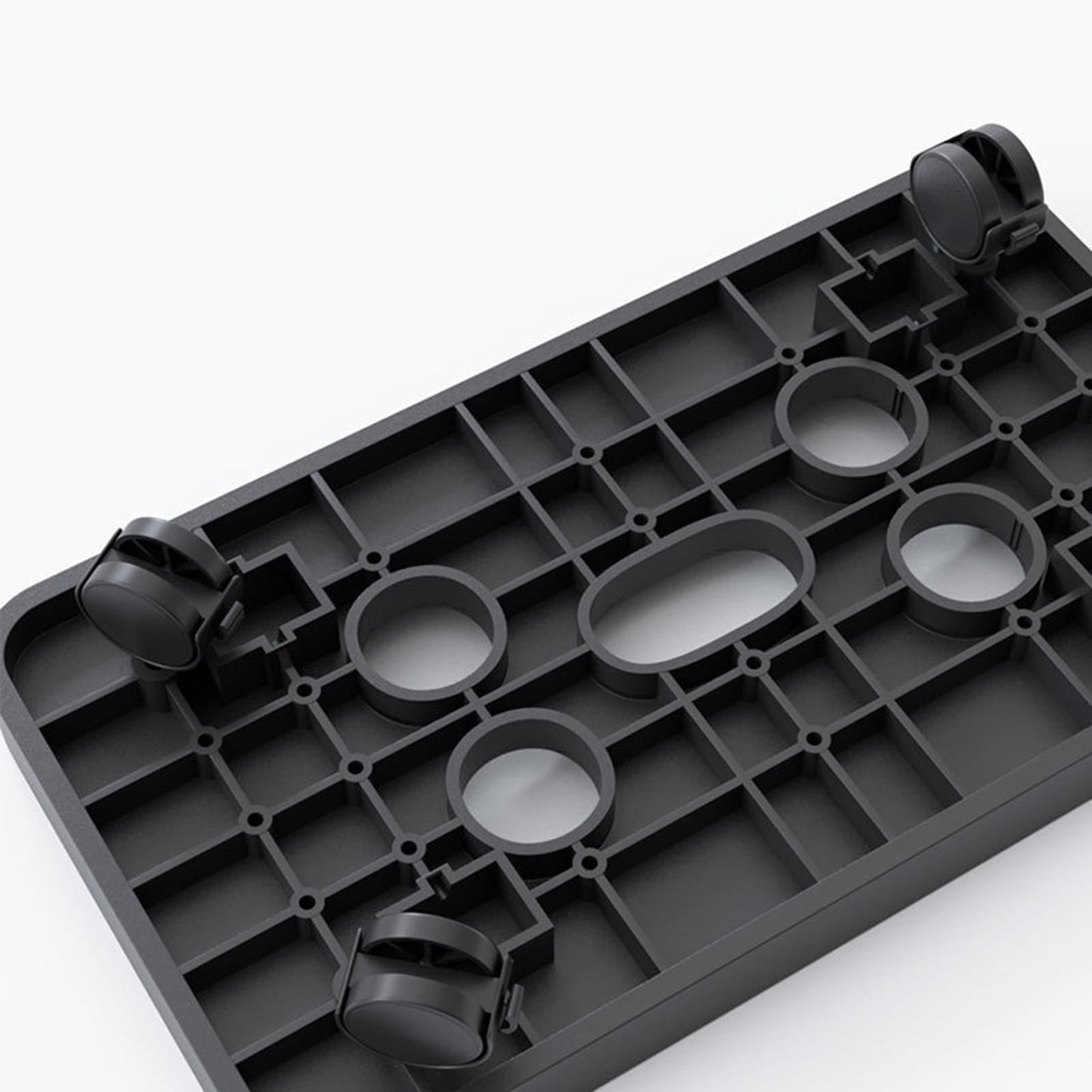 PC CPU Holder Stand Mobile with Wheels Cart for Office Home Under Desk UniversalWheel Black