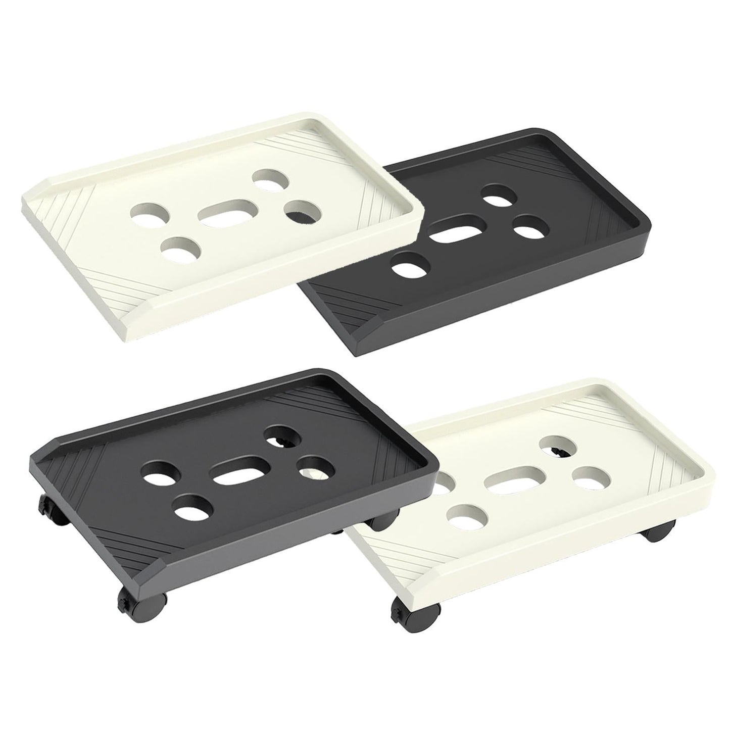 PC CPU Holder Stand Mobile with Wheels Cart for Office Home Under Desk UniversalWheel Black