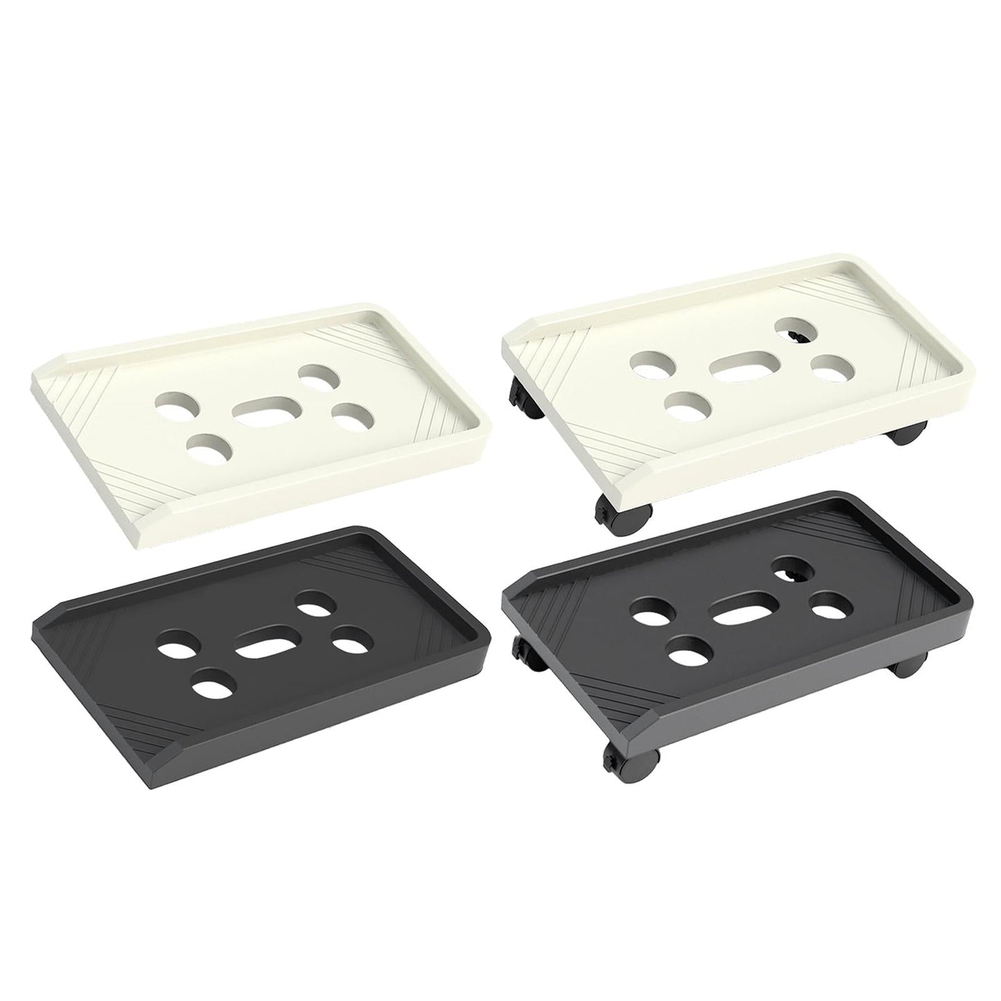 PC CPU Holder Stand Mobile with Wheels Cart for Office Home Under Desk UniversalWheel Black