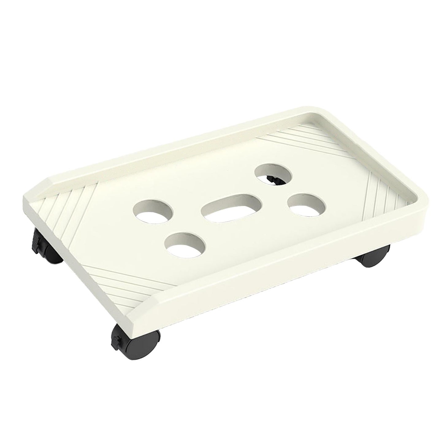 PC CPU Holder Stand Mobile with Wheels Cart for Office Home Under Desk Universal Apricot