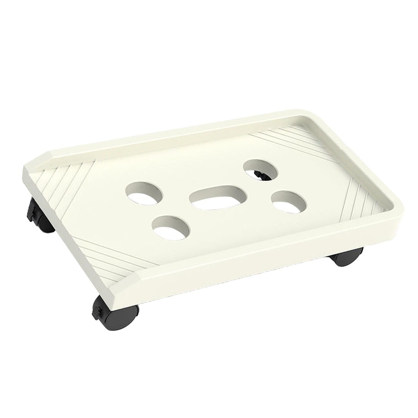 PC CPU Holder Stand Mobile with Wheels Cart for Office Home Under Desk Universal Apricot