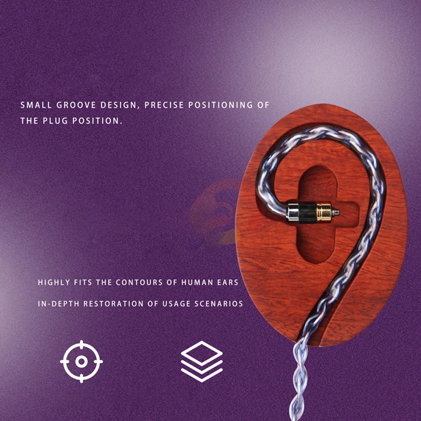 Earphone Line Shaper Small Earpiece Cable Portable Wood Ear Hook Shaper