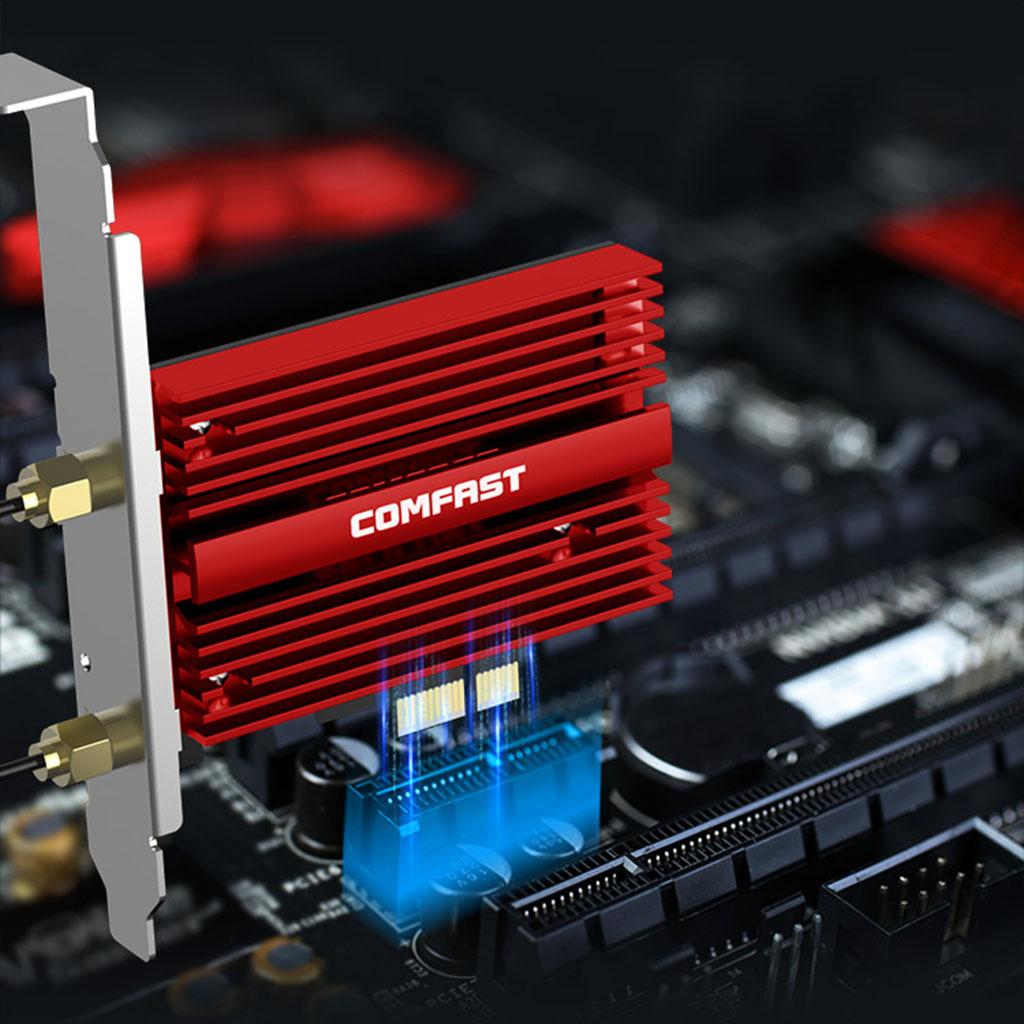 Wi-Fi 6E Card Smart WiFi Router Bluetooth 5.2 3000M Windows10 11 64-Bit