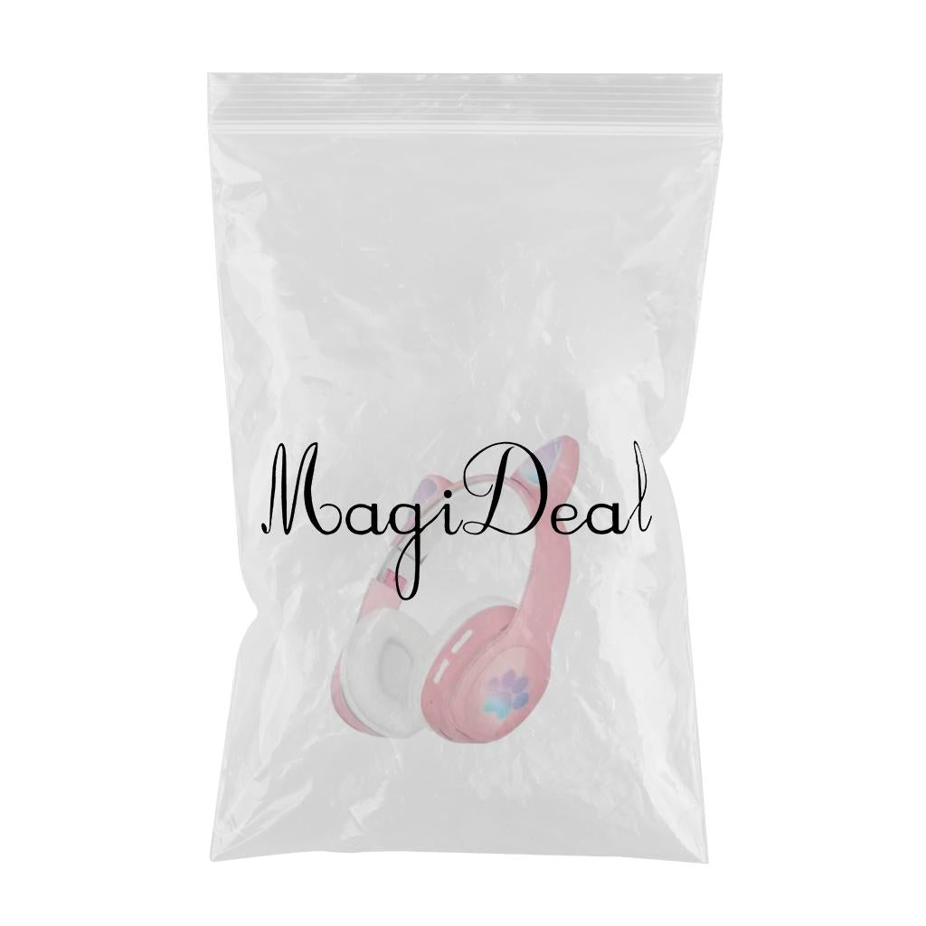 Over-Ear Headphones Foldable Soft Earmuffs High Sensitivity Sports Pink