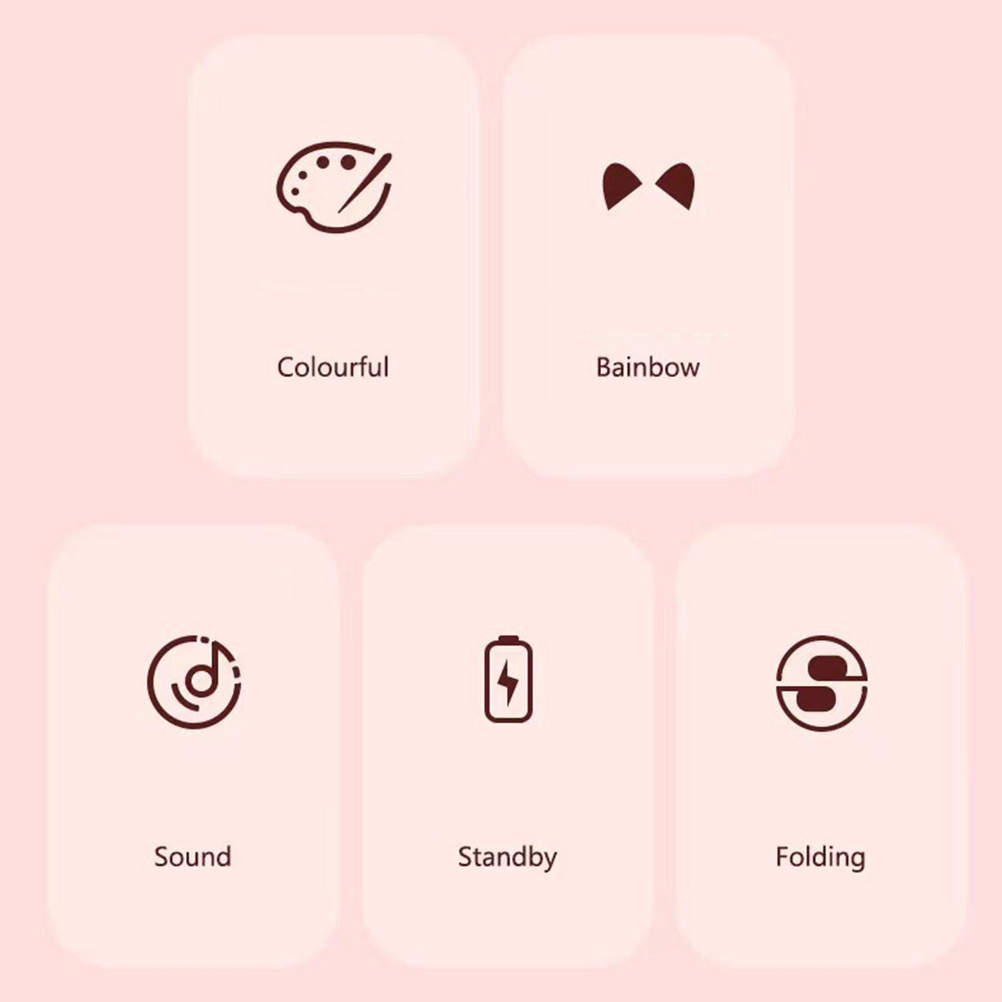 Over-Ear Headphones Foldable Soft Earmuffs High Sensitivity Sports Pink