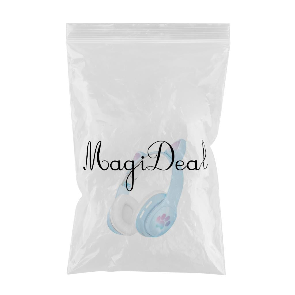 Over-Ear Headphones Foldable Soft Earmuffs High Sensitivity Sports Blue