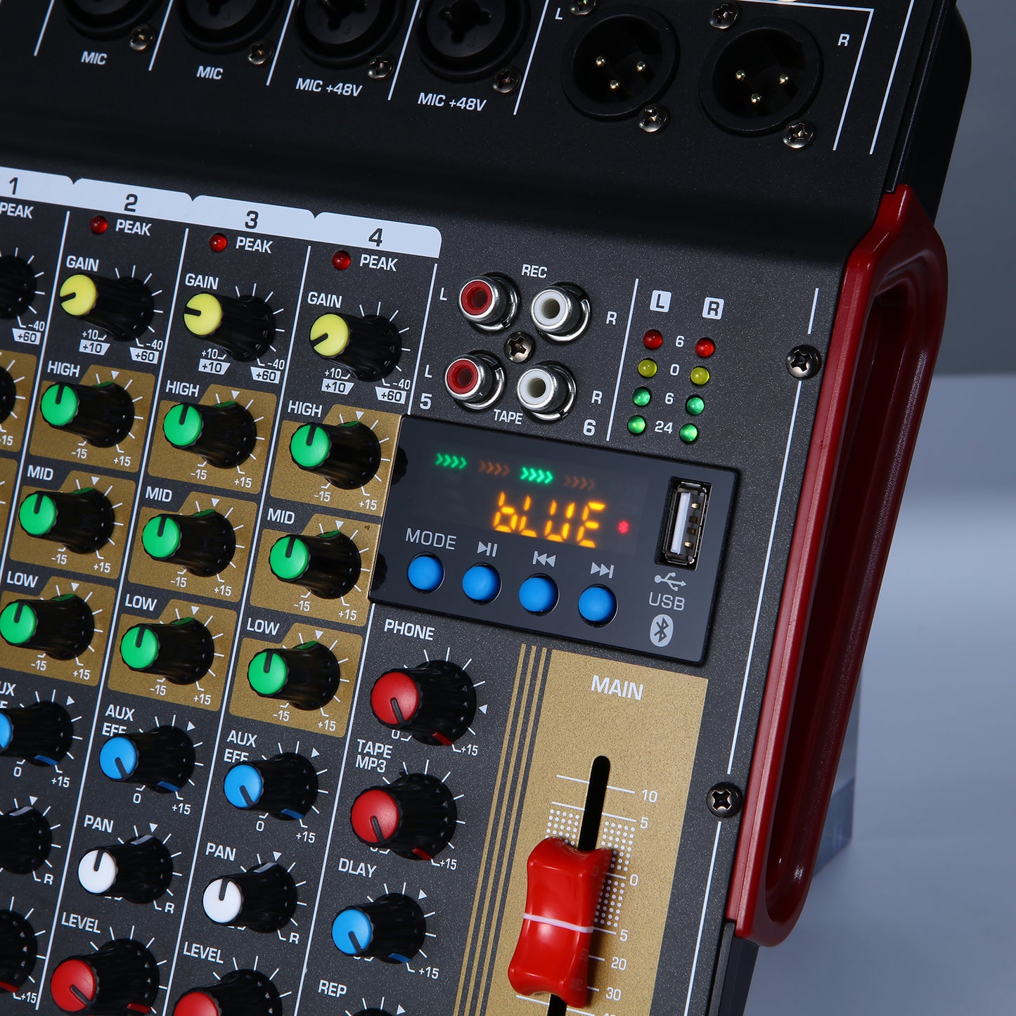 MG4 Mini Audio Mixer Sound Bluetooth Compact 4-Channe for Singing DJ Studio