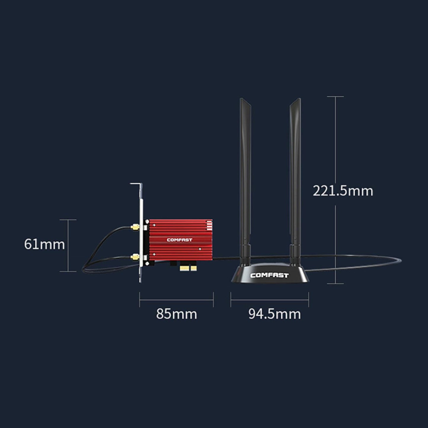 WiFi6E Network Adapter BT5.2 Magnetic Base 802.11AX for Laptop Win 10 64Bit