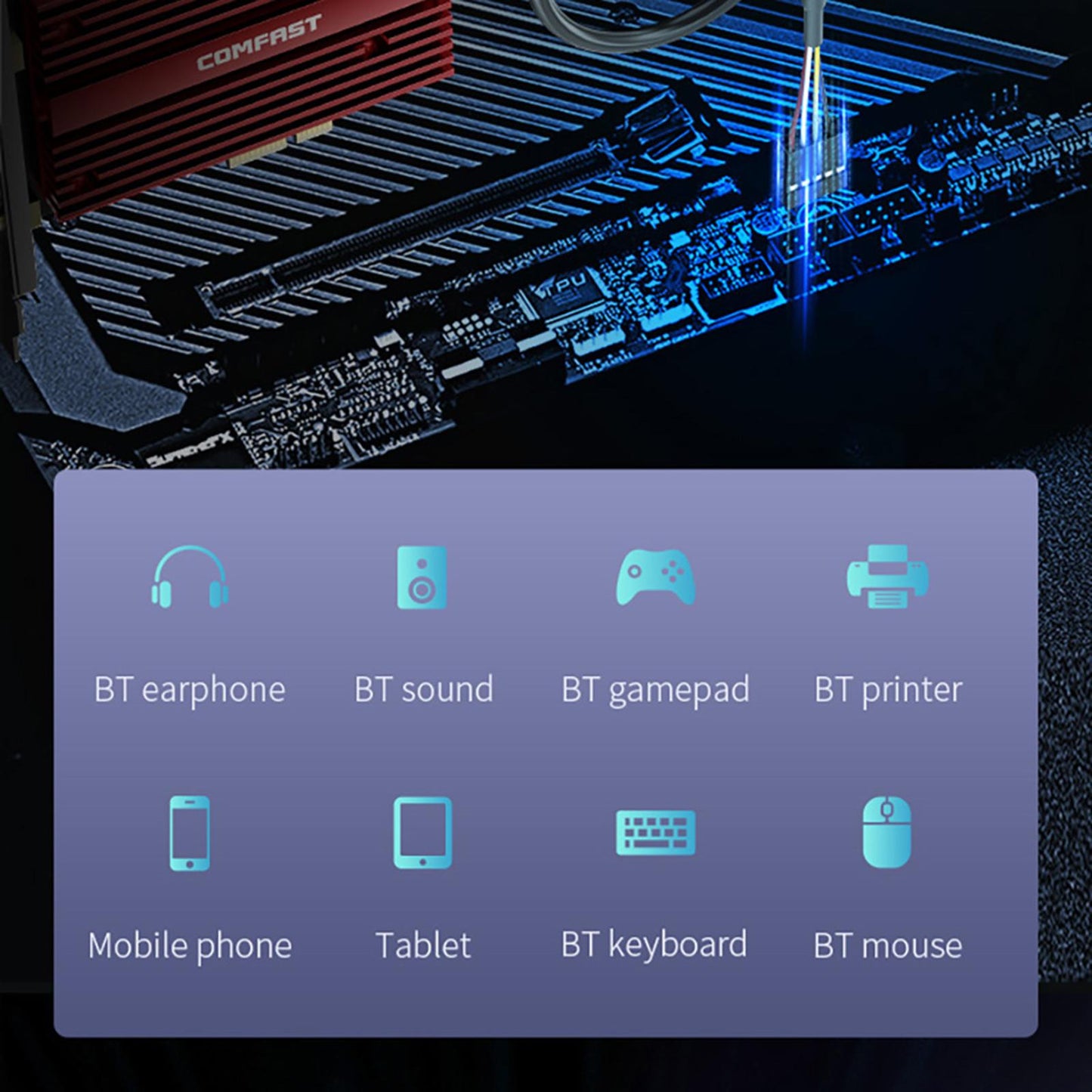 WiFi6E Network Adapter BT5.2 Magnetic Base 802.11AX for Laptop Win 10 64Bit