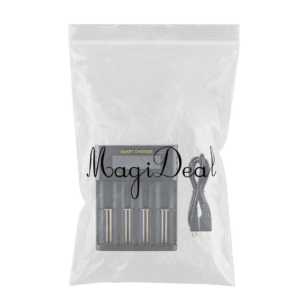 Batteries Charger 4 Slot 5V/2A Black for Li-Ion Batteries 18650 16340 10400