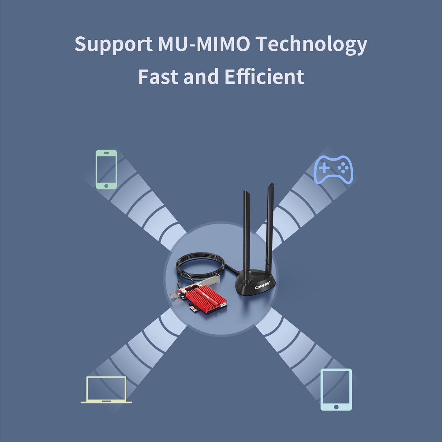 AX181Plus WiFi 6E Network Card Pci-E Tri-Band 3000Mbps WiFi 6E for Desktop