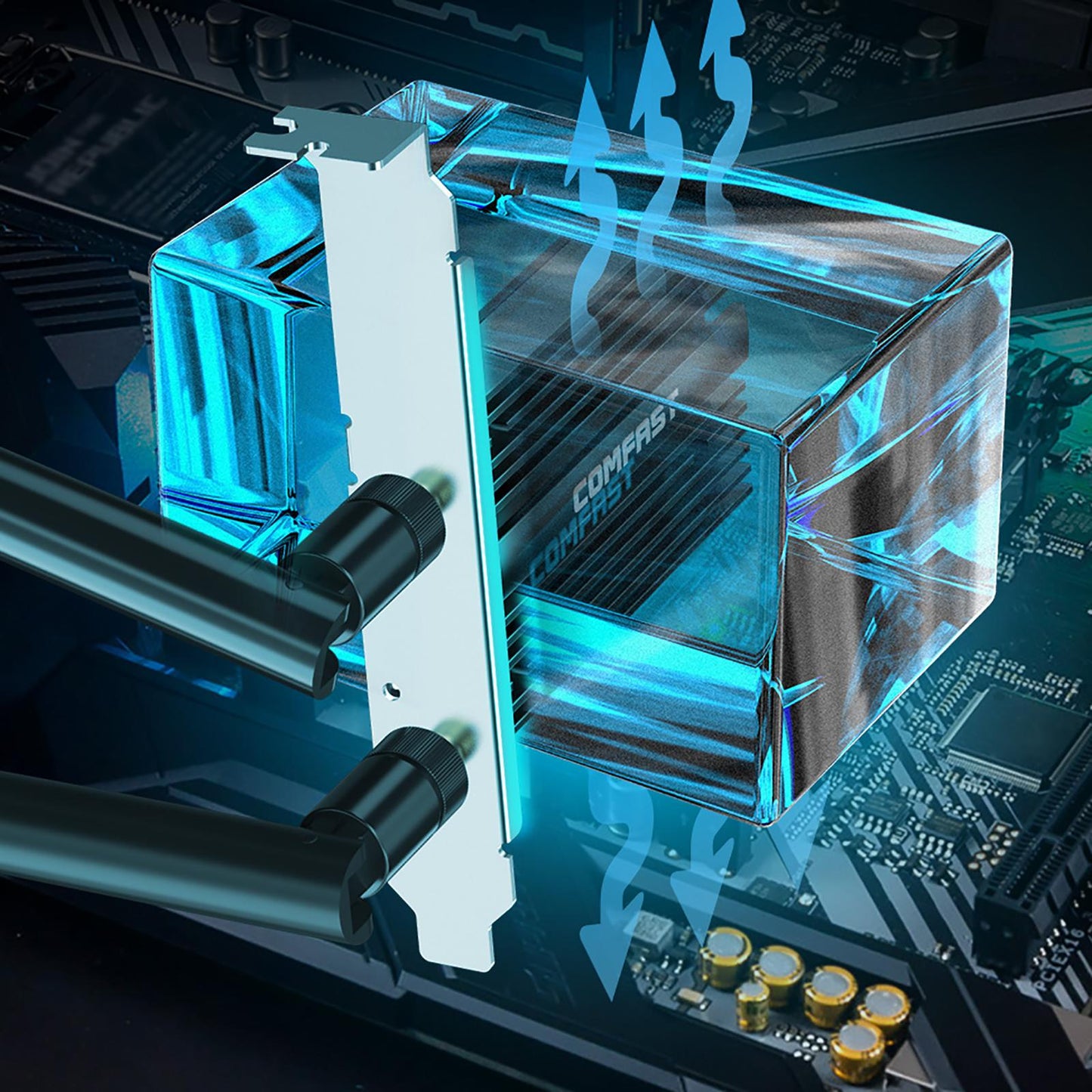 AX181Pro WiFi 6E Network Card Tri Band Pci-E Adapter for Desktop 64-Bit