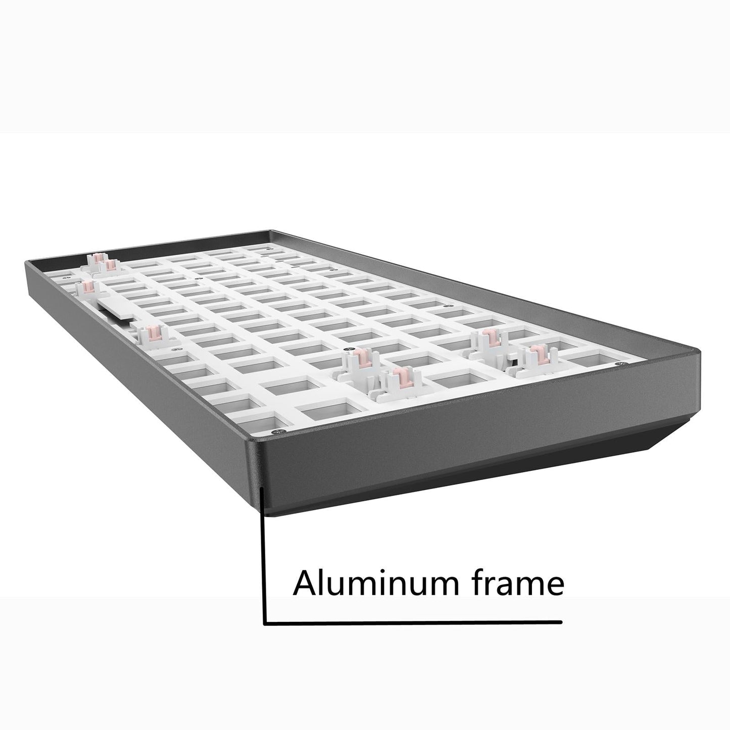 84 Key Modular Mechanical Keyboard Hot-Swappable with RGB light white silver