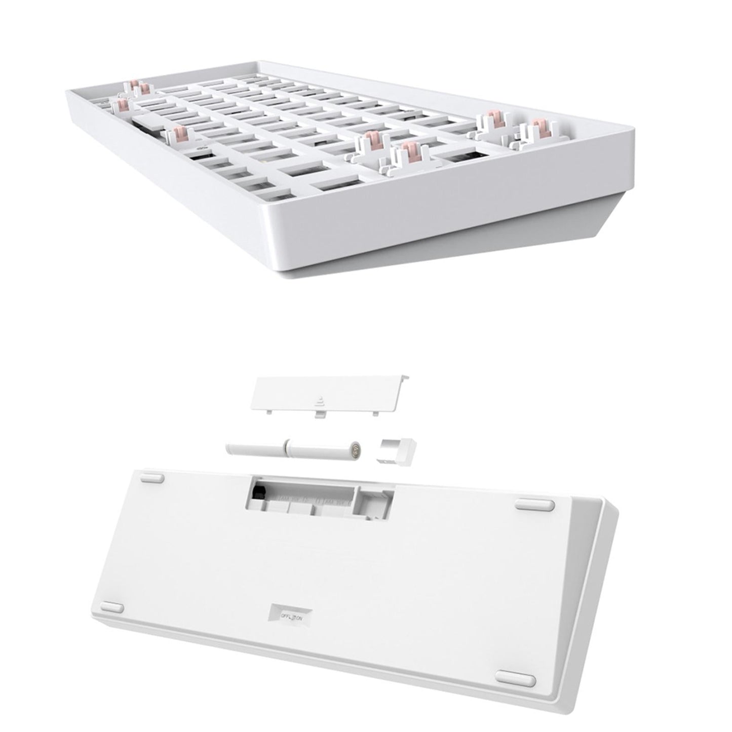 68 Keys Modular Mechanical Keyboard Plug and Play White for Mac Laptop