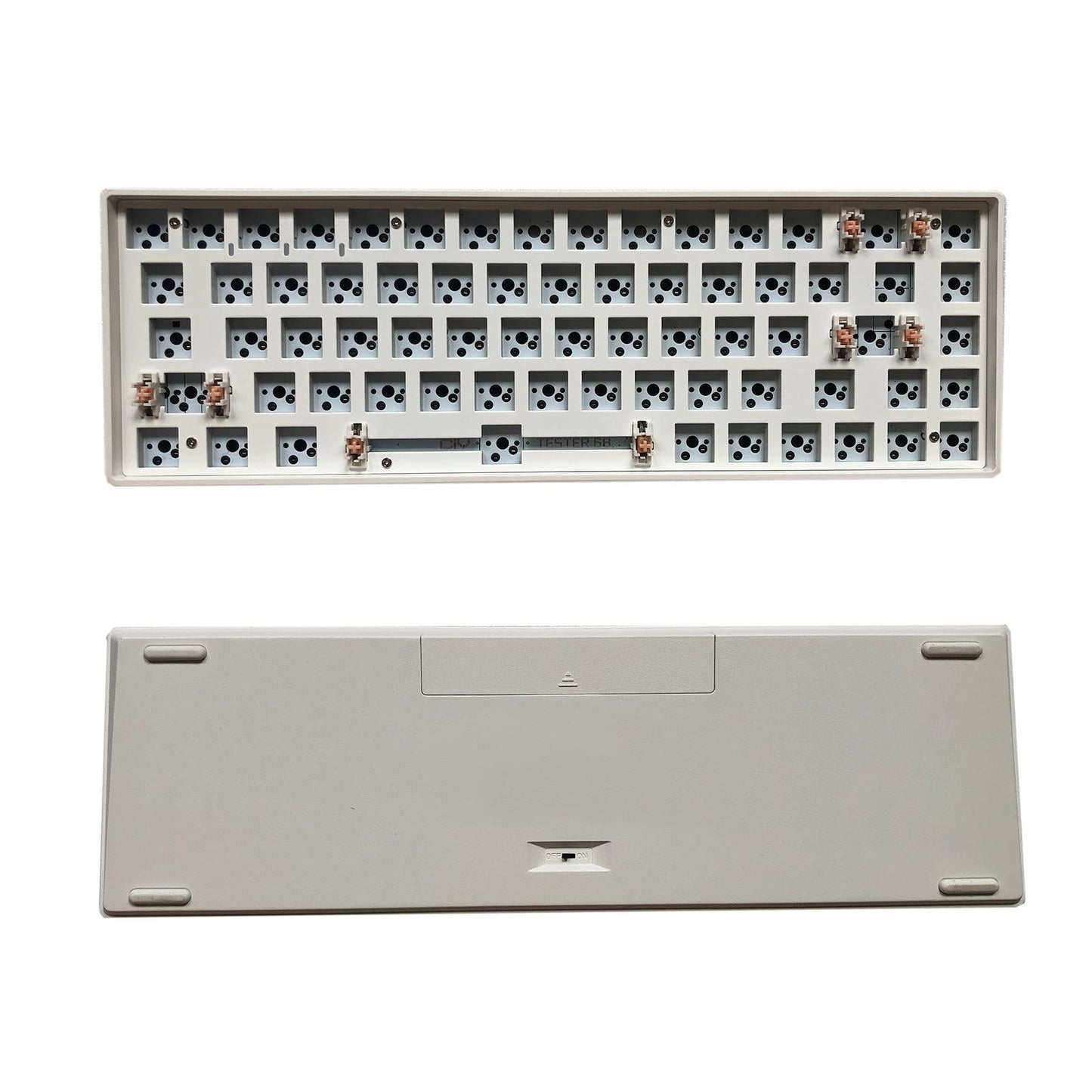 68 Keys Modular Mechanical Keyboard Plug and Play White for Mac Laptop