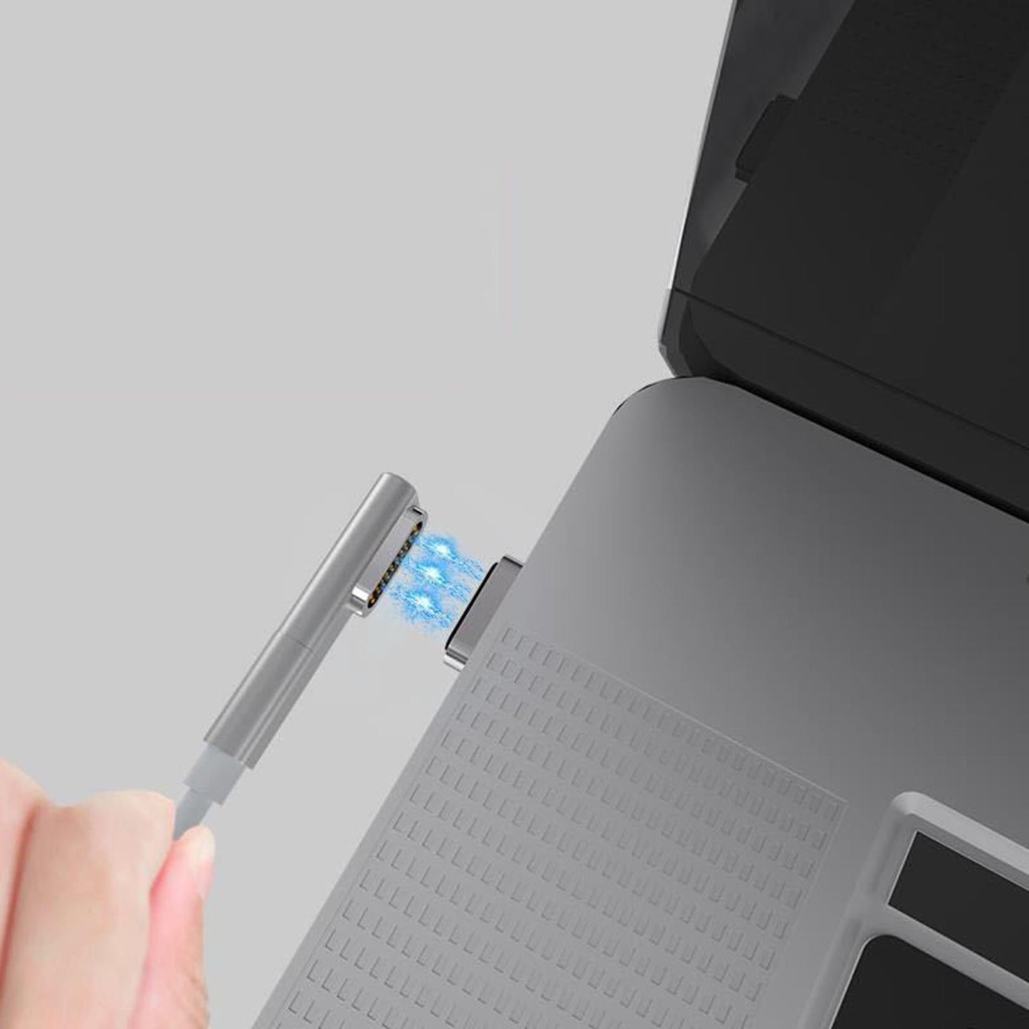 Magnetic USB C Adapter for MacBook Pro/Air Type C Devices Black Straight