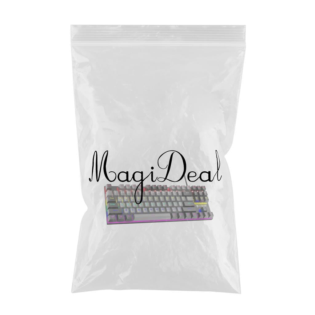 87 Keys Gaming Mechanical Keyboard Wired Rainbow Backlit Durable Non Slip I