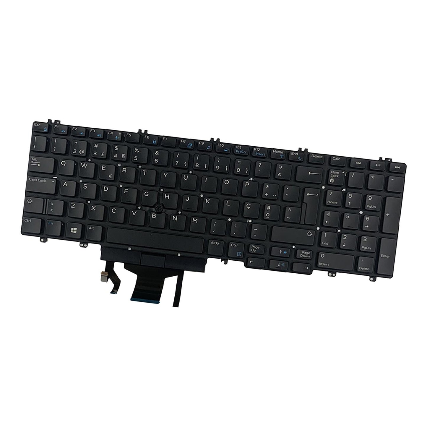 Laptop Keyboard Portuguese Layout for Dell Precision 7730 M7530 Part Black