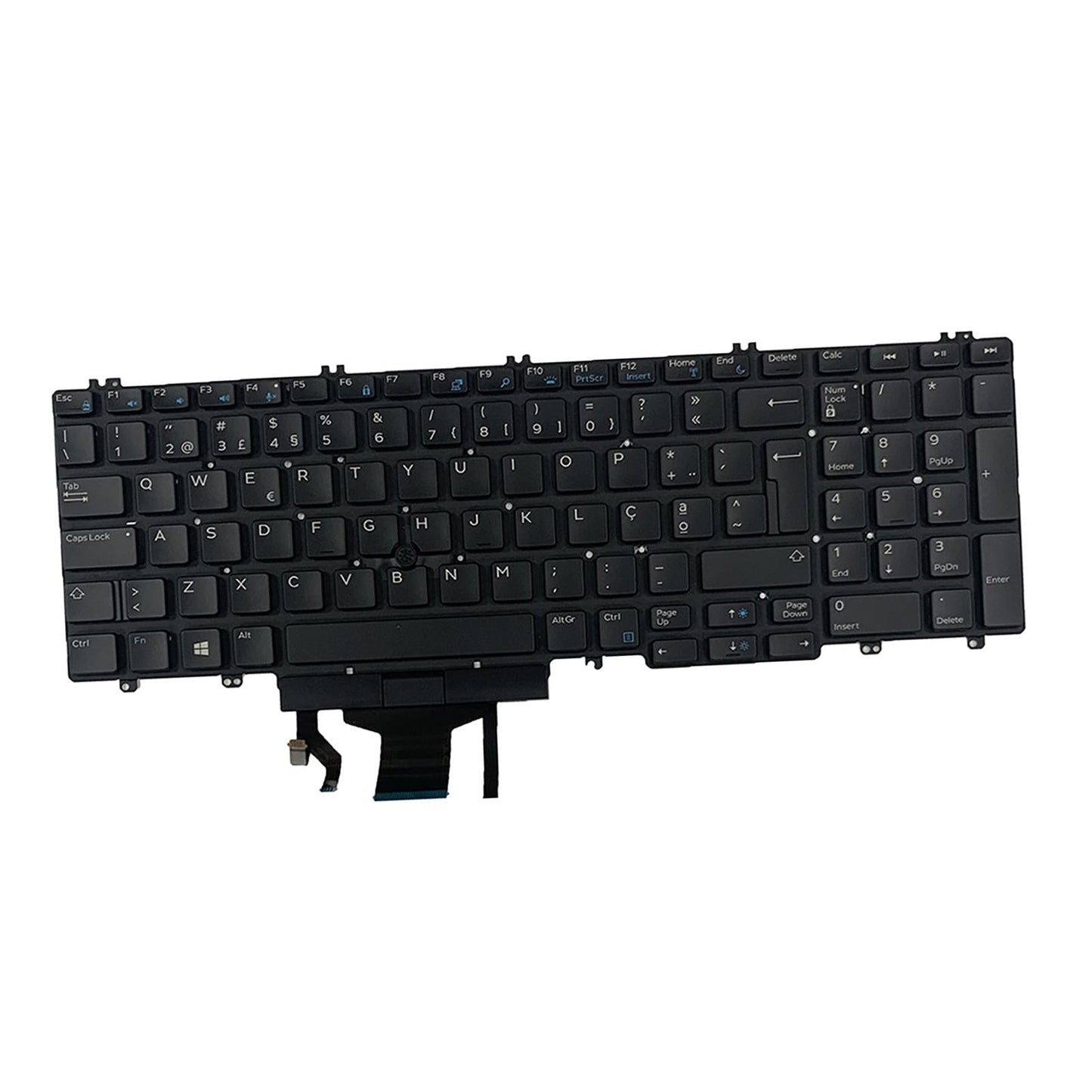 Laptop Keyboard Portuguese Layout for Dell Precision 7730 M7530 Part Black