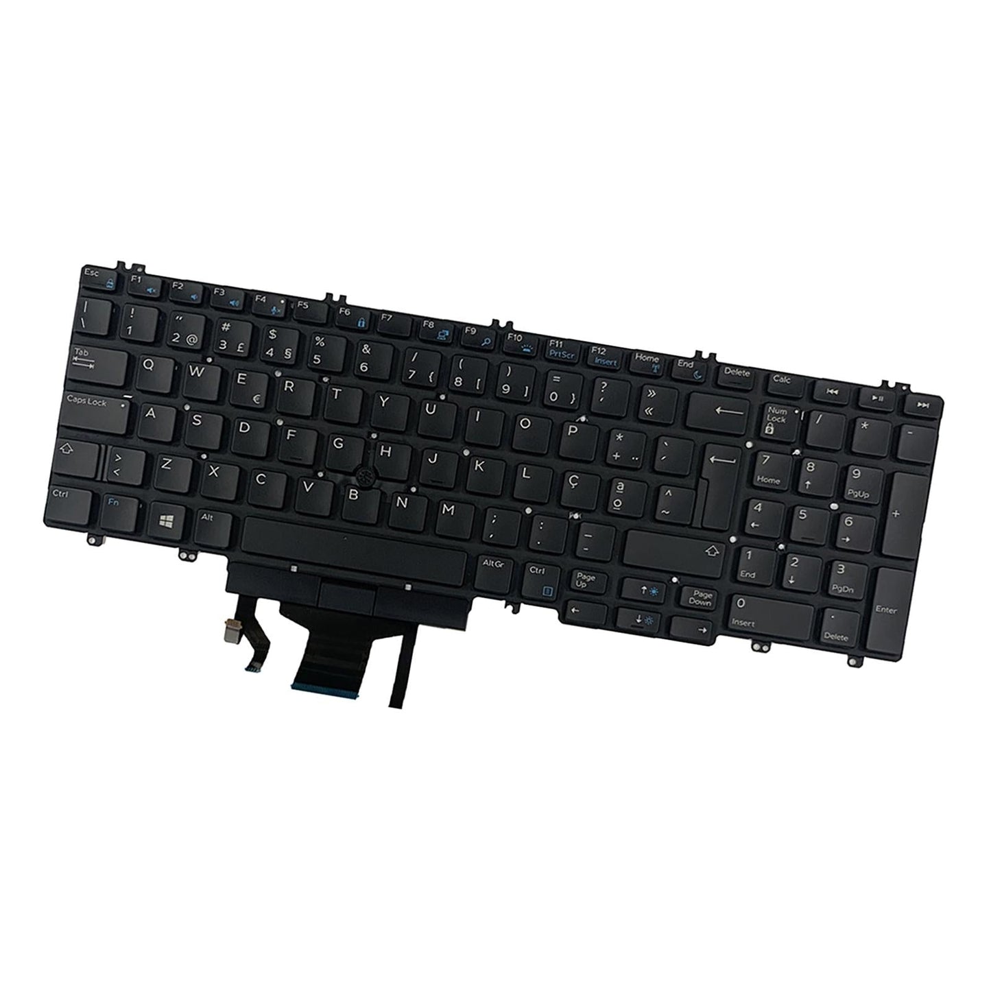 Laptop Keyboard Portuguese Layout for Dell Precision 7730 M7530 Part Black