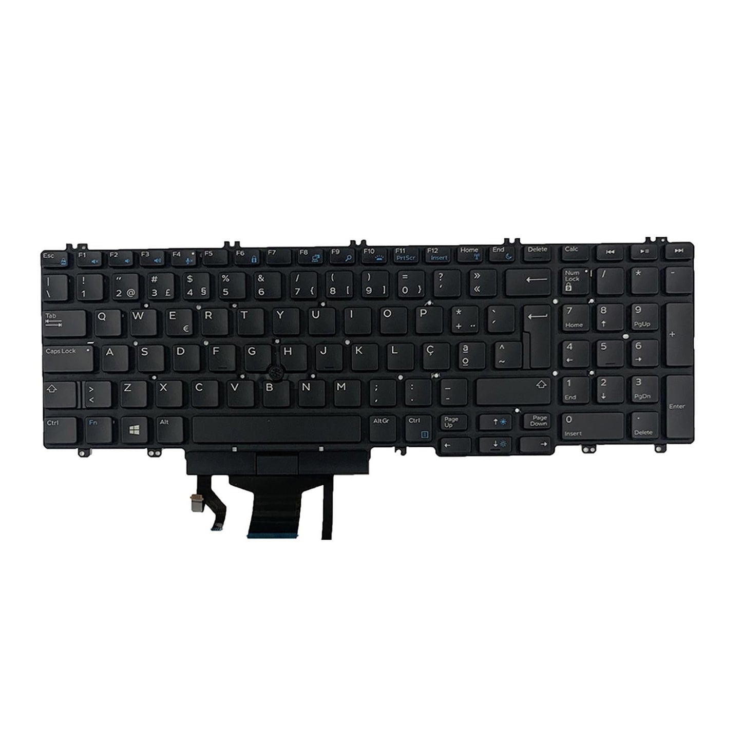 Laptop Keyboard Portuguese Layout for Dell Precision 7730 M7530 Part Black