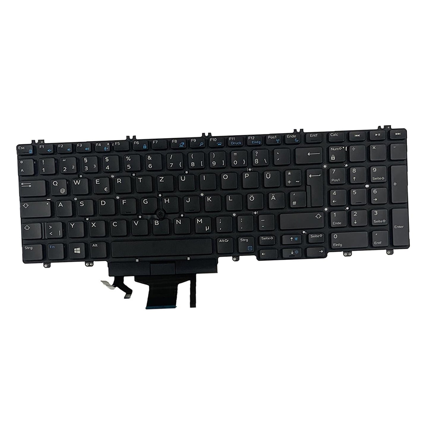 German Backlit Keyboard Spare Parts Black for Dell Precision 7530 7730