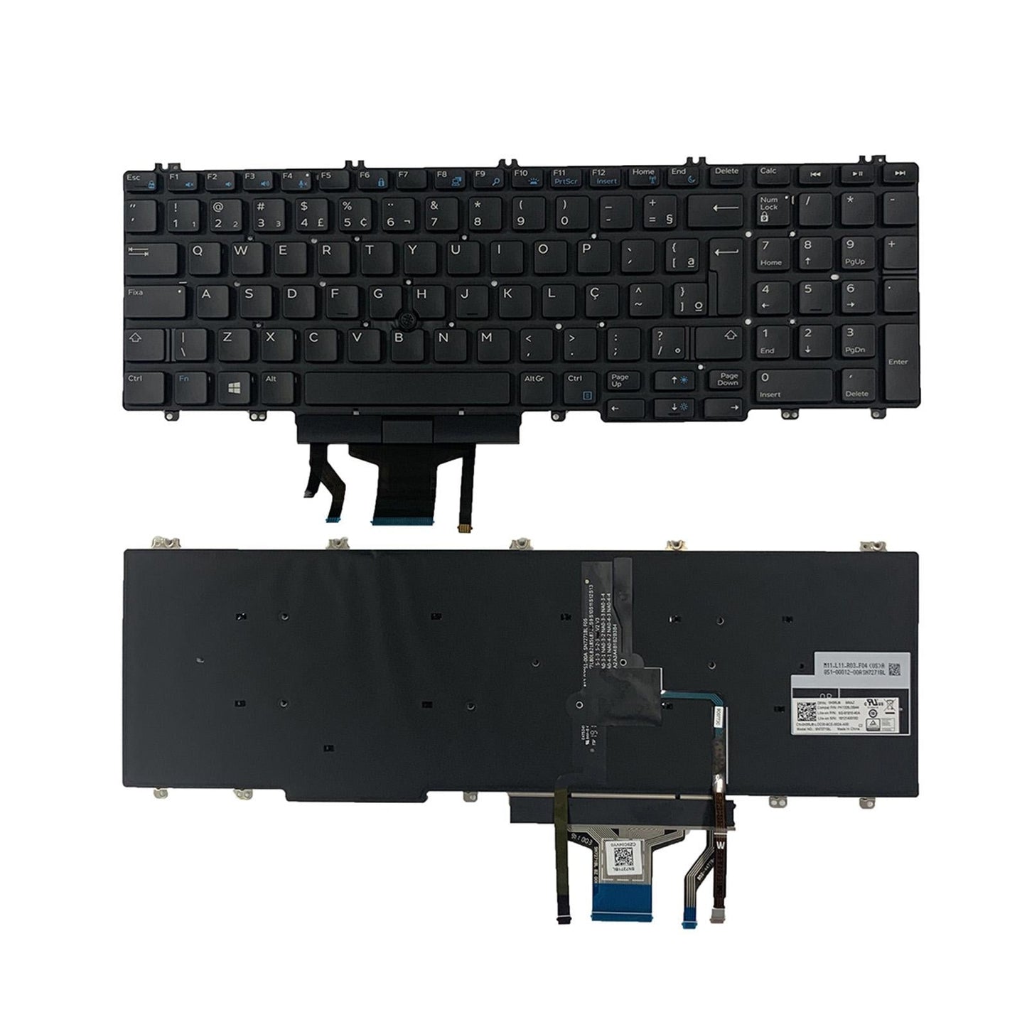 Laptop Keyboard Brazilian for Dell Precision 7530 E7530 M7530 Part