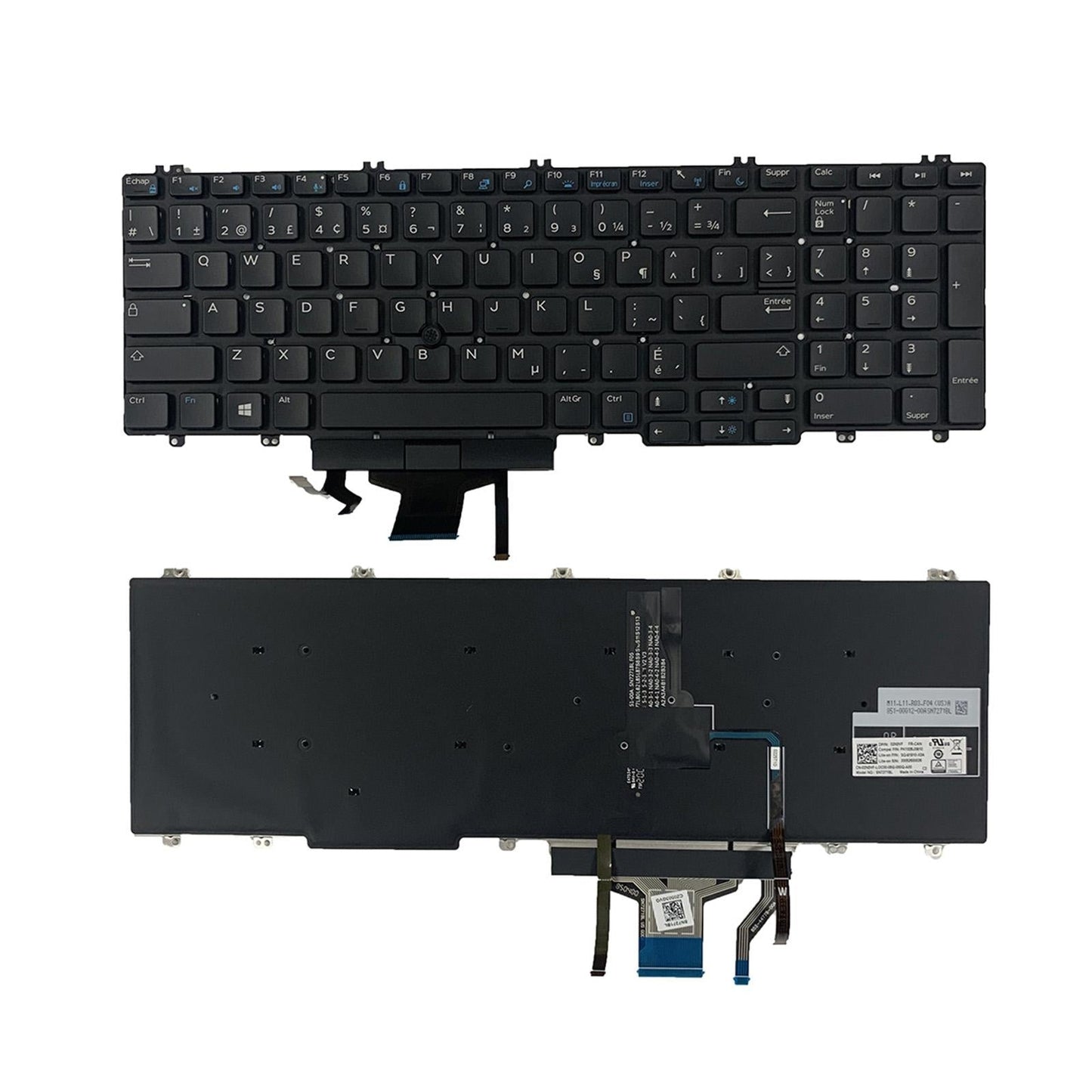 CA Laptop Keyboard W/ Backlit French Layout for Dell Precision E7530 M7530