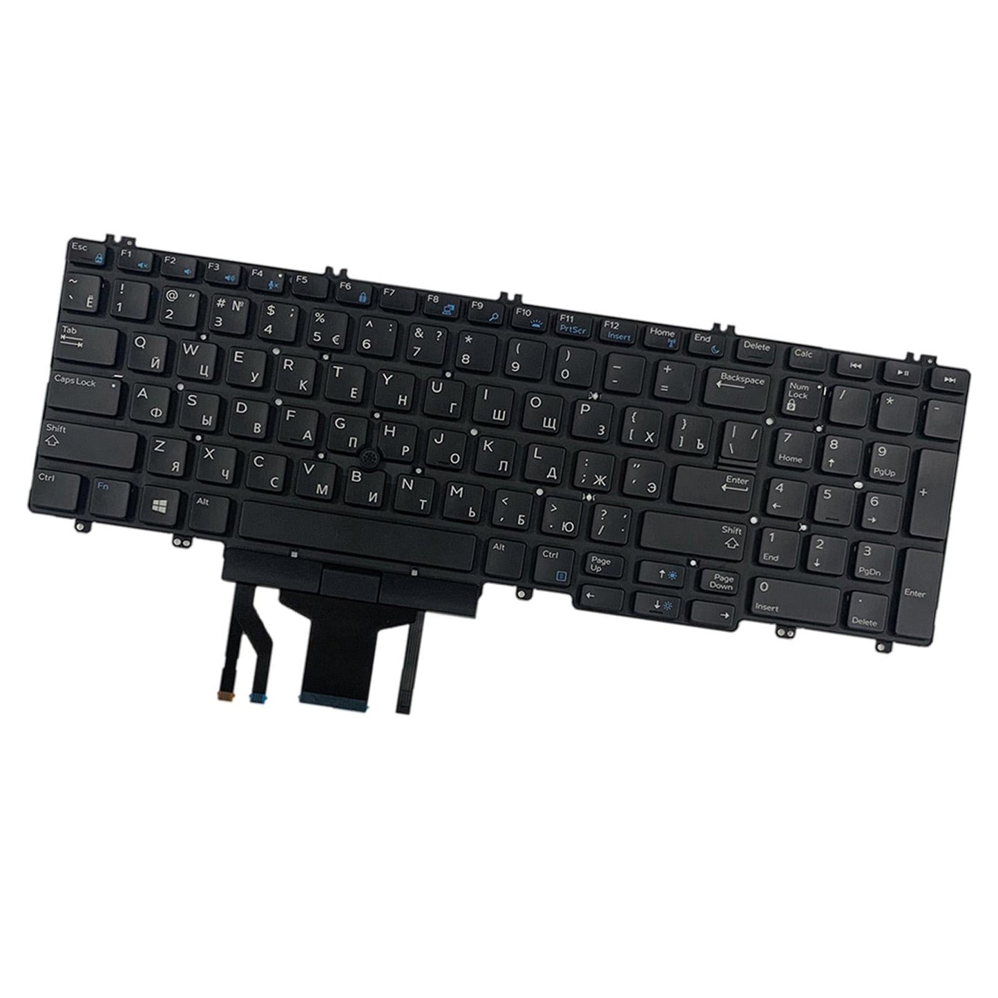Russian Backlit Keyboards Slim for Dell Precision E7530 M7530 Laptops Black
