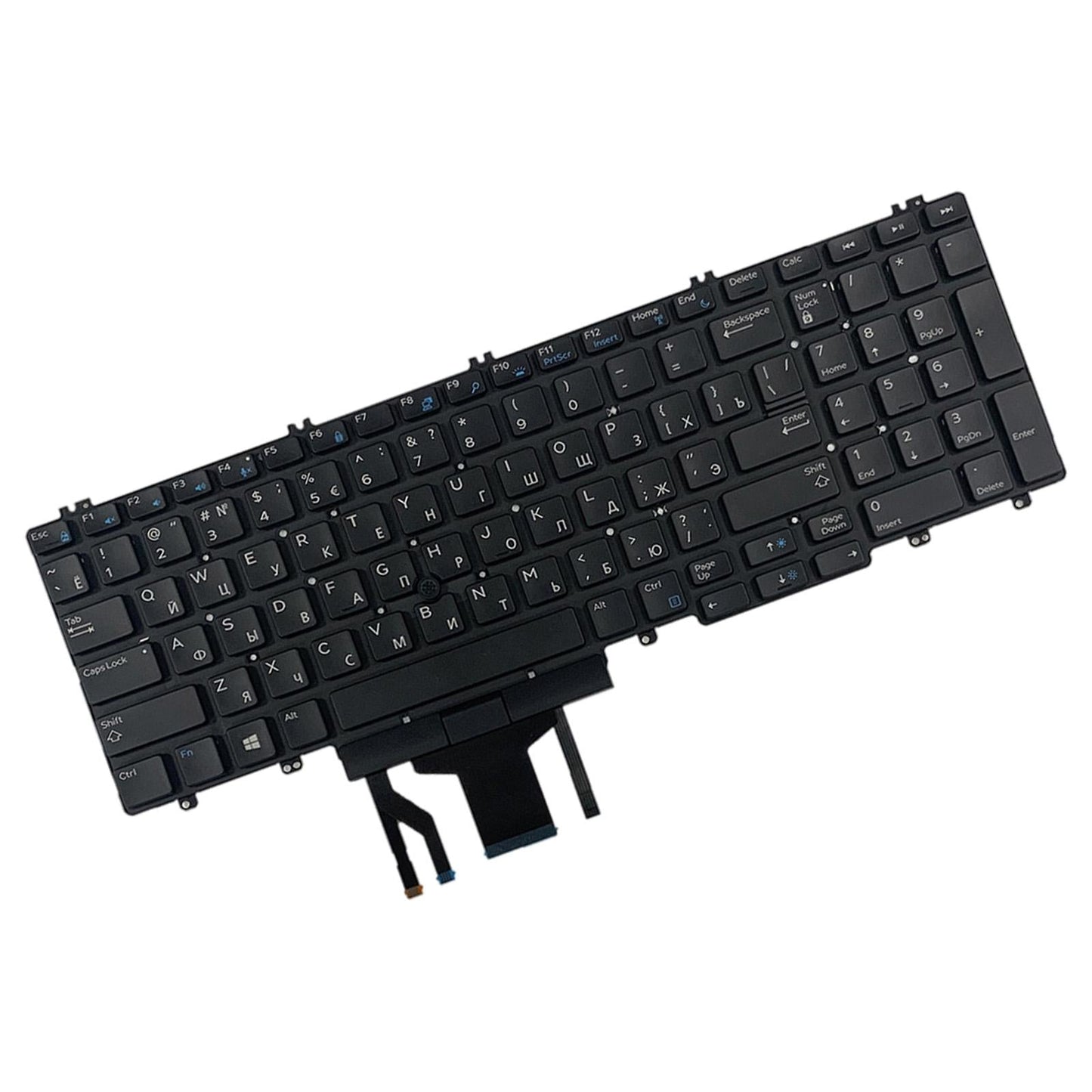 Russian Backlit Keyboards Slim for Dell Precision E7530 M7530 Laptops Black
