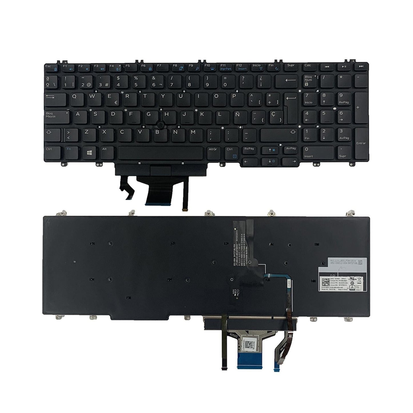 Spain Backlit Keyboard Premium Spanish Style Slim Black for Dell Precision