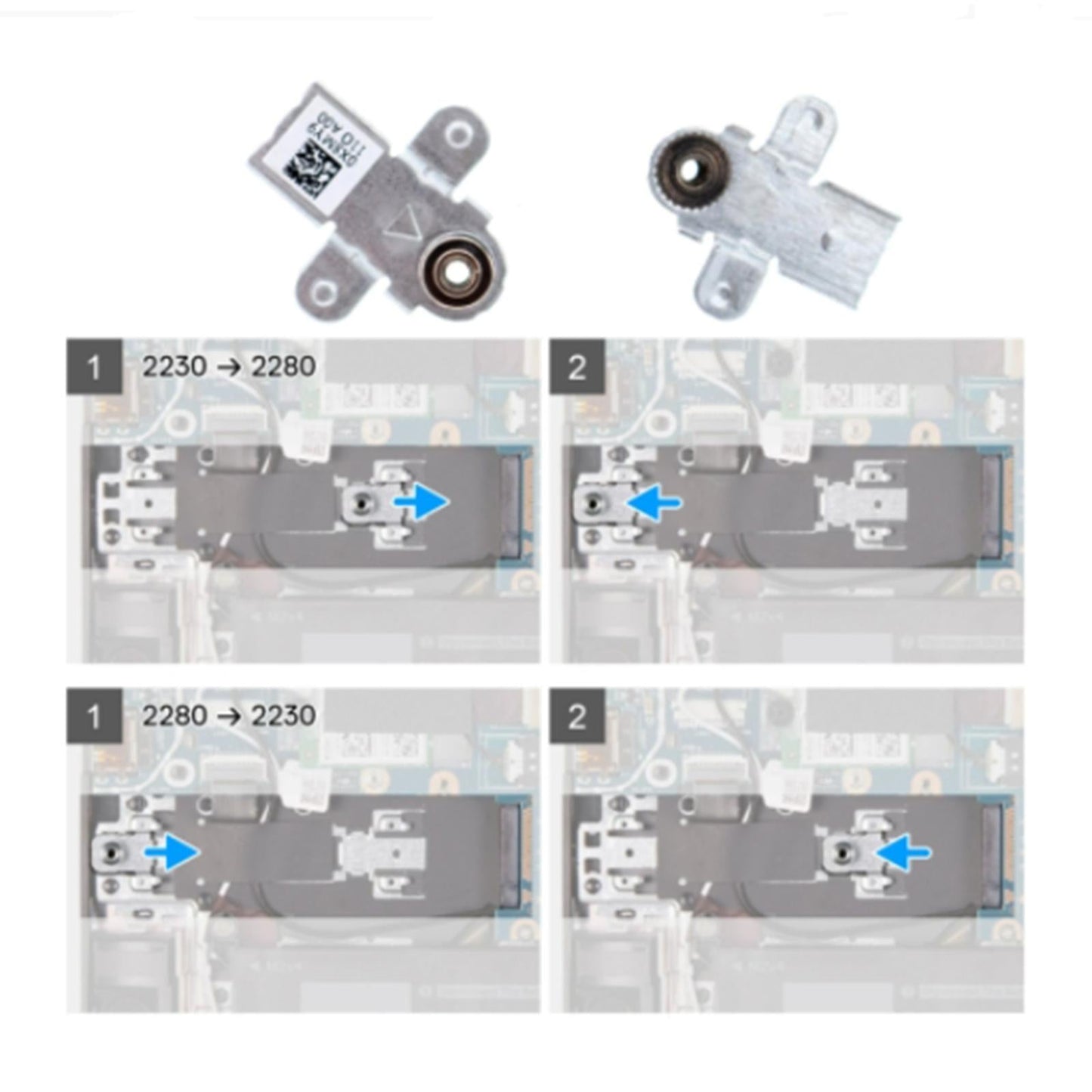 2280 M.2 SSD Heatsink Cover w/ Bracket Holder for Dell G15 5510 5511 Series