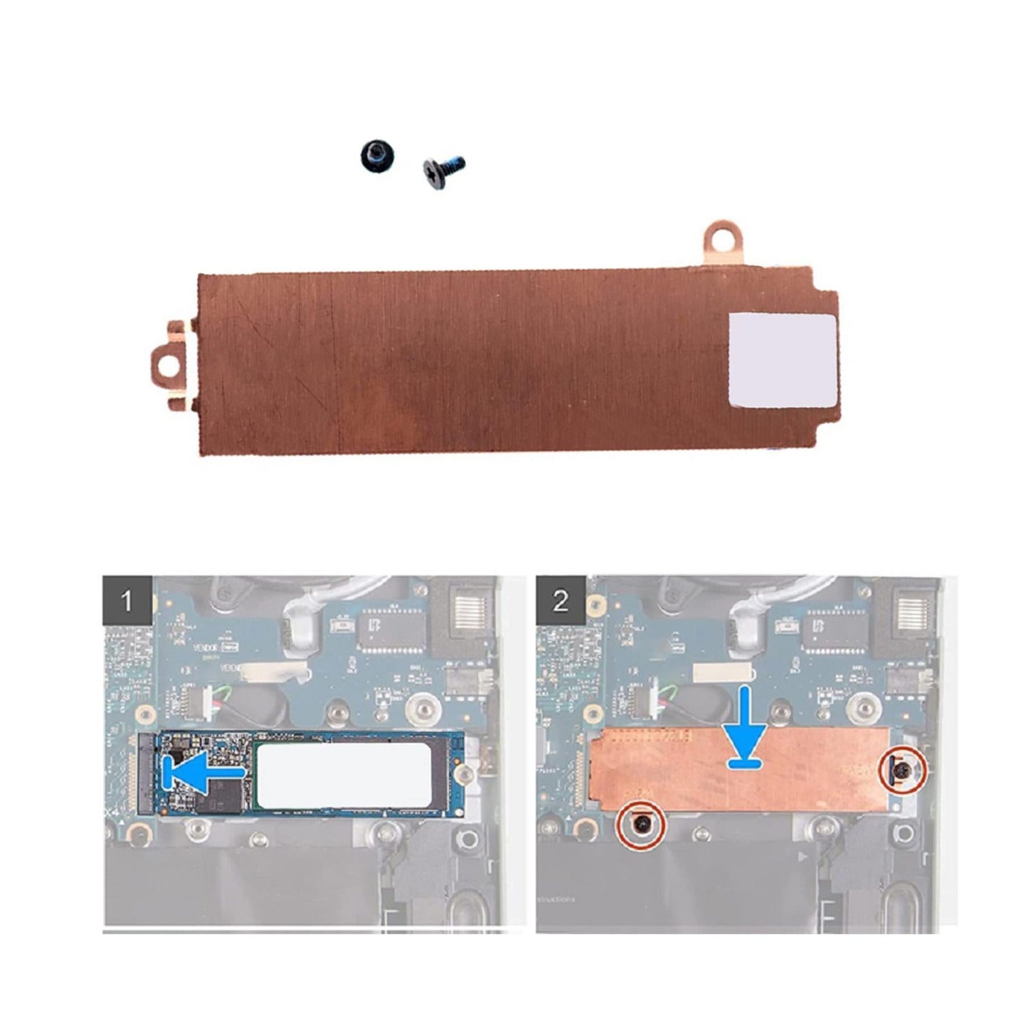 2280 M.2 SSD Heatsink Cover w/ Bracket Holder for Dell G15 5510 5511 Series