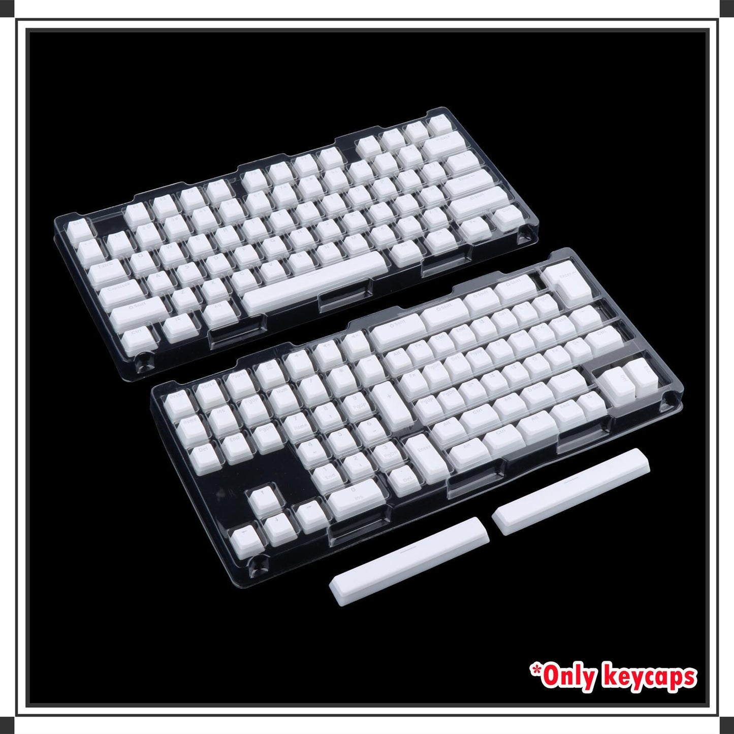 PBT Pudding Keycaps 156 Keys OEM Profile for Mechanical Keyboard White