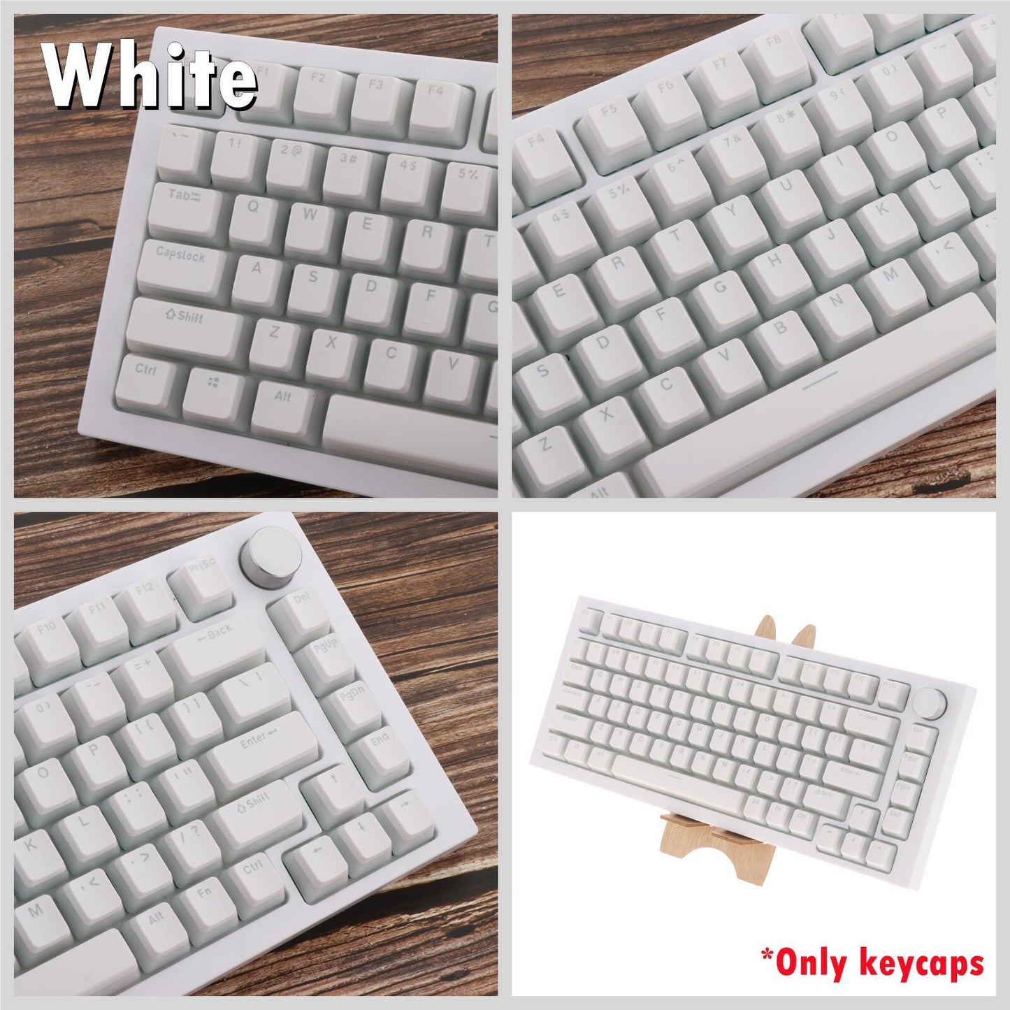 PBT Pudding Keycaps 156 Keys OEM Profile for Mechanical Keyboard White
