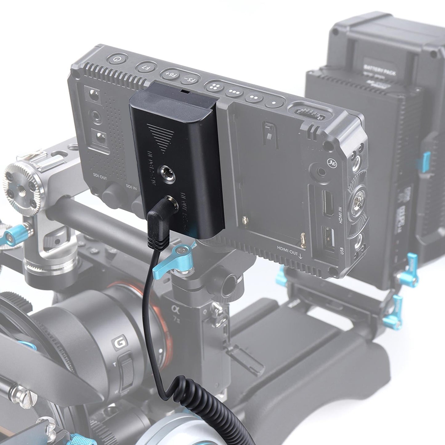 DC Coupler D-Tap to DC Cable 12V-24V Dummy Battery Adapter for Sony Camera