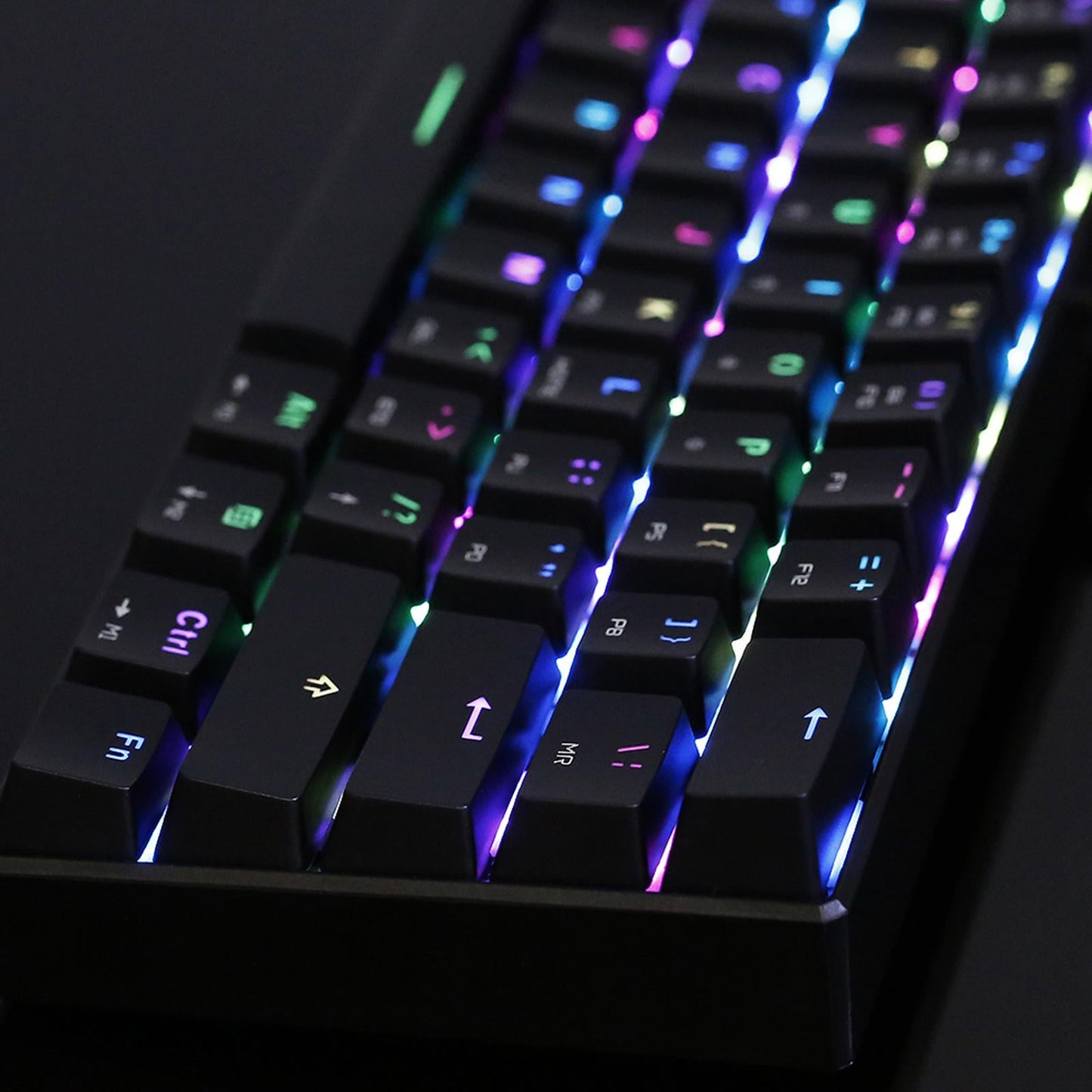 Ck61 RGB Mechanical Keyboard Multifunctional Mini for Gaming Laptops Gamer Blue Switch