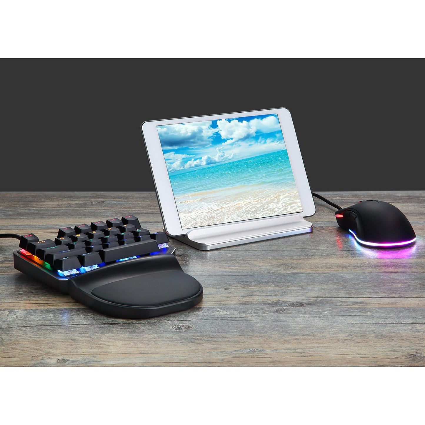 K27 One Handed USB Mechanical Gaming Keyboard 27 Keys for Laptop for Android Blue Switch