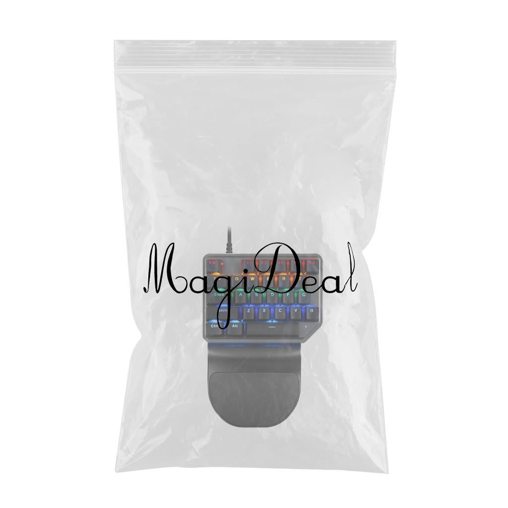 K27 One Handed USB Mechanical Gaming Keyboard 27 Keys for Laptop for Android Blue Switch