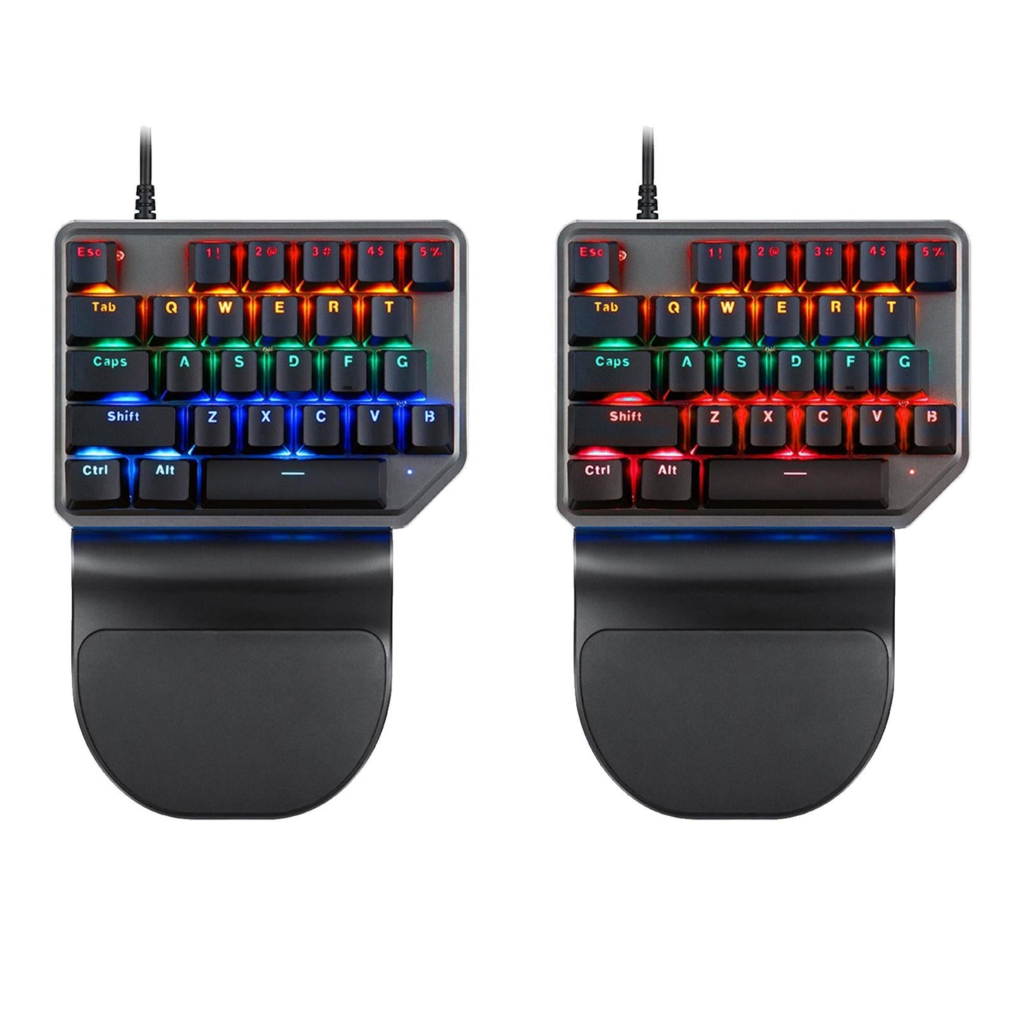 K27 One Handed USB Mechanical Gaming Keyboard 27 Keys for Laptop for Android Blue Switch