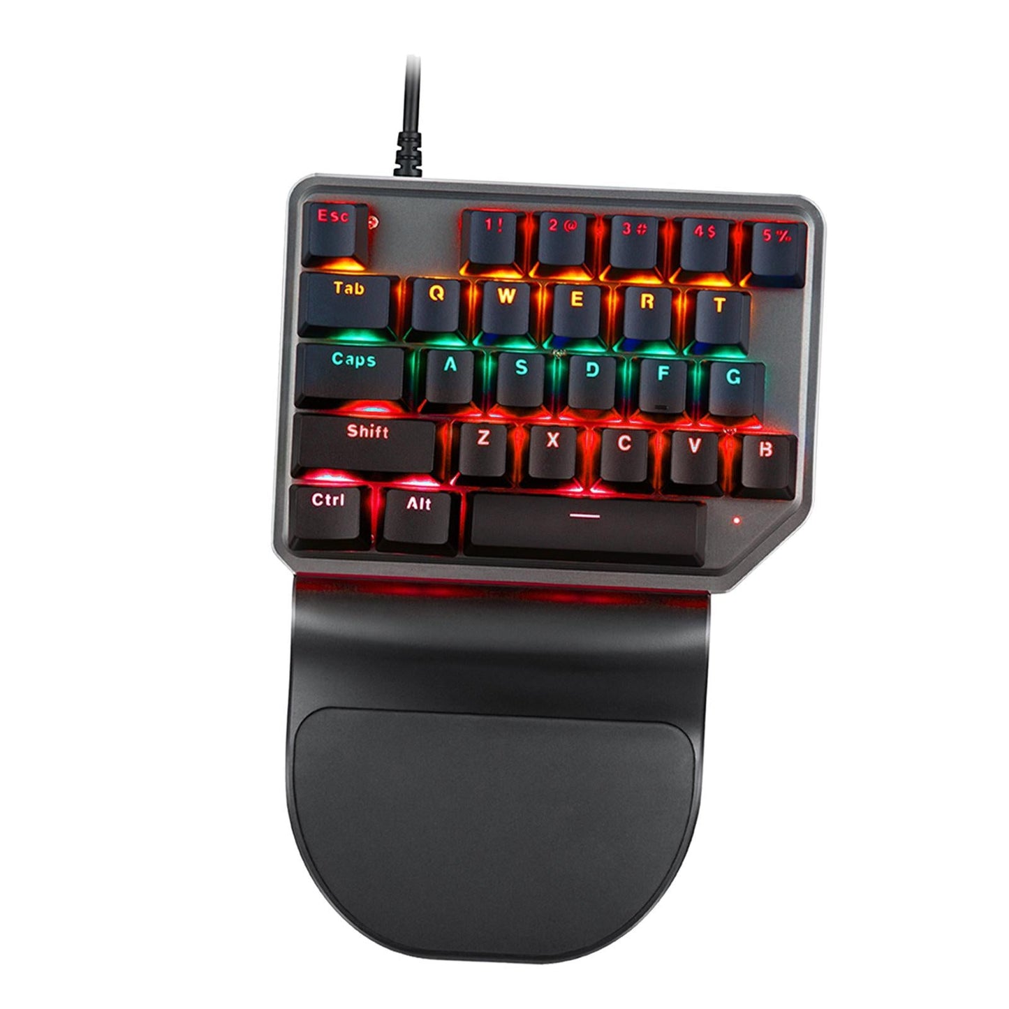 K27 One Handed USB Mechanical Gaming Keyboard 27 Keys for Laptop for Android Red Switch