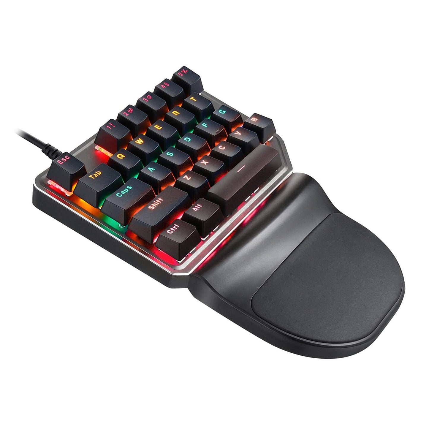 K27 One Handed USB Mechanical Gaming Keyboard 27 Keys for Laptop for Android Red Switch